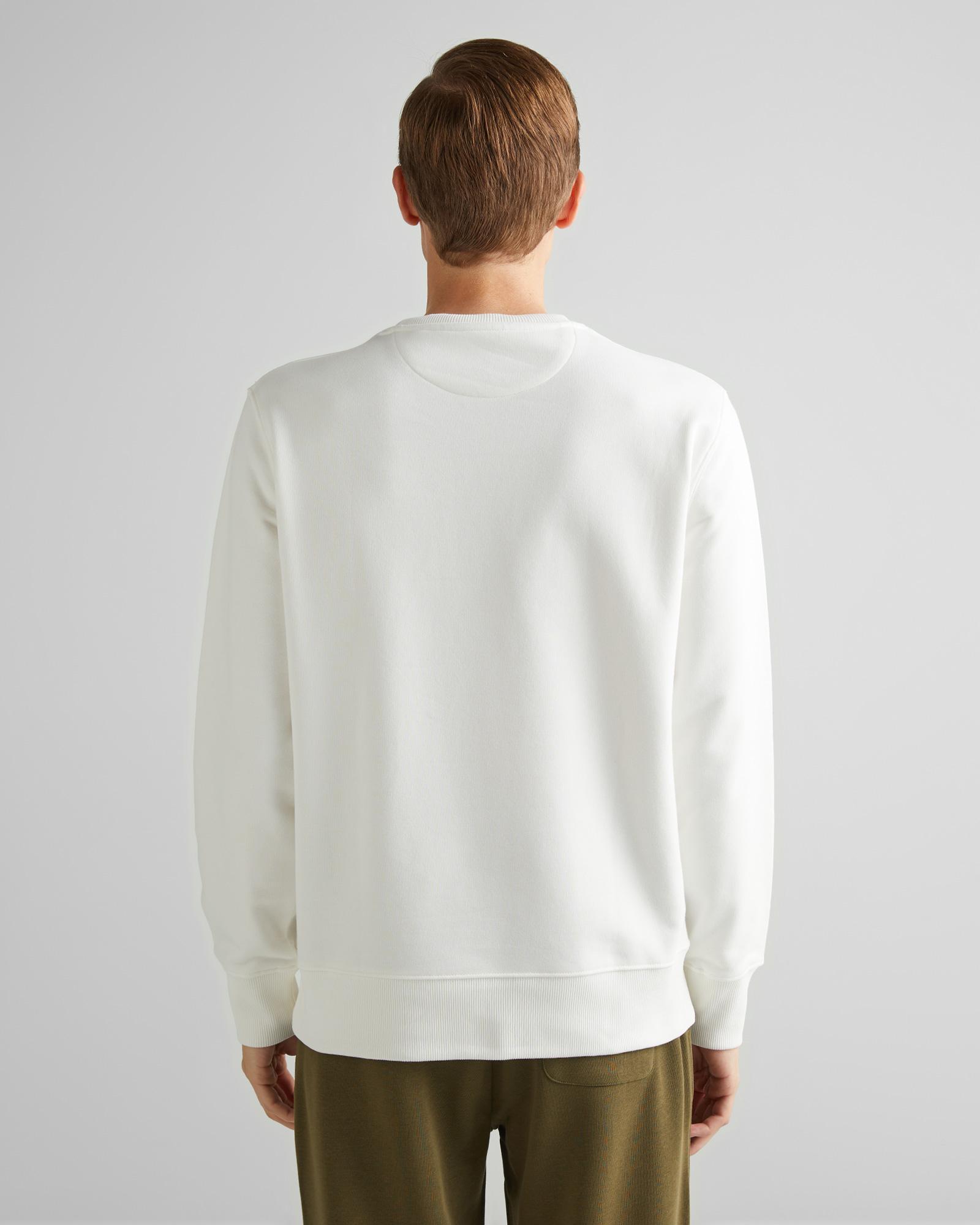 GANT Erkek Krem Regular Fit Bisiklet Yaka Logolu Sweatshirt