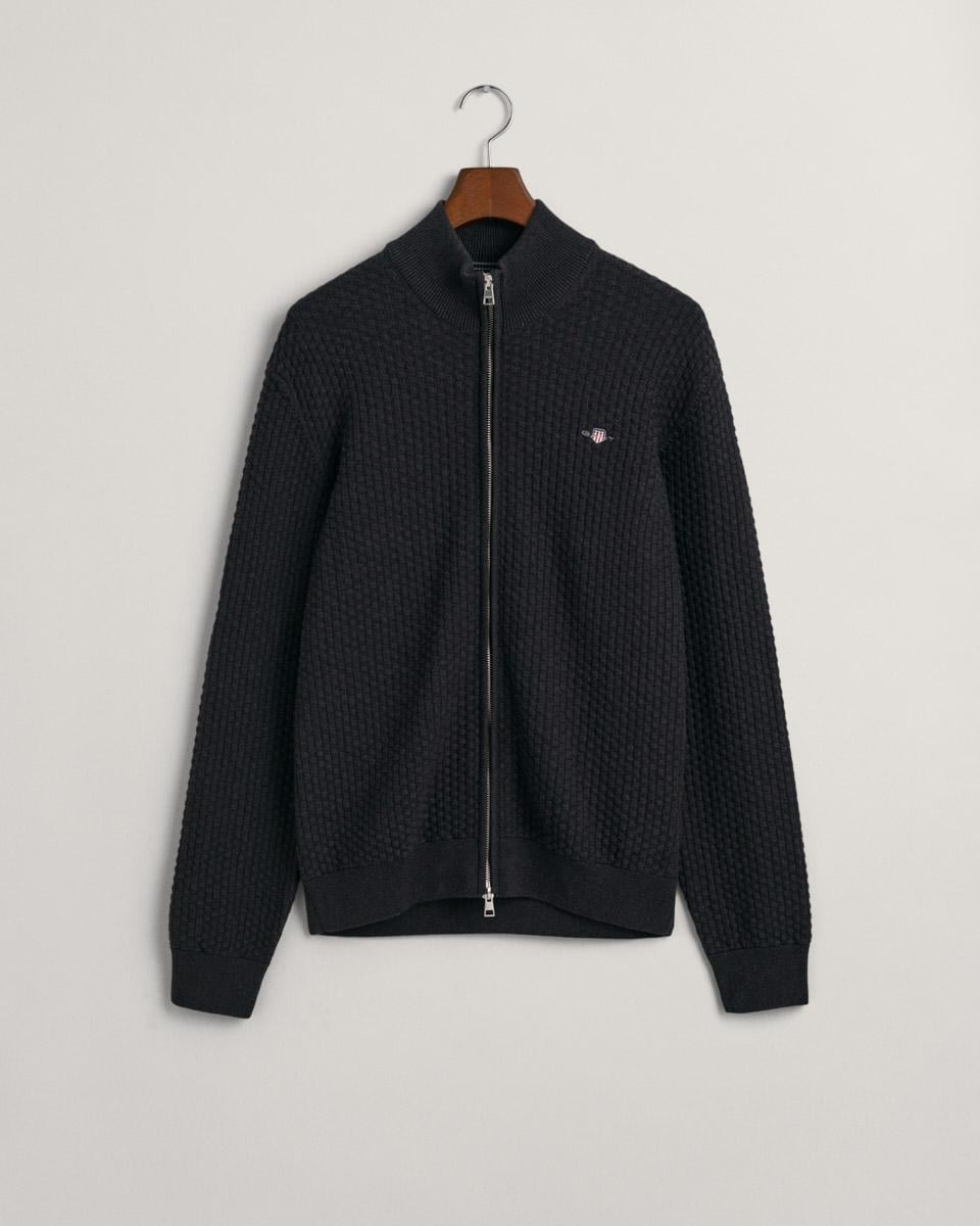 GANT Erkek Gri Regular Fit Fermuarlı Hırka