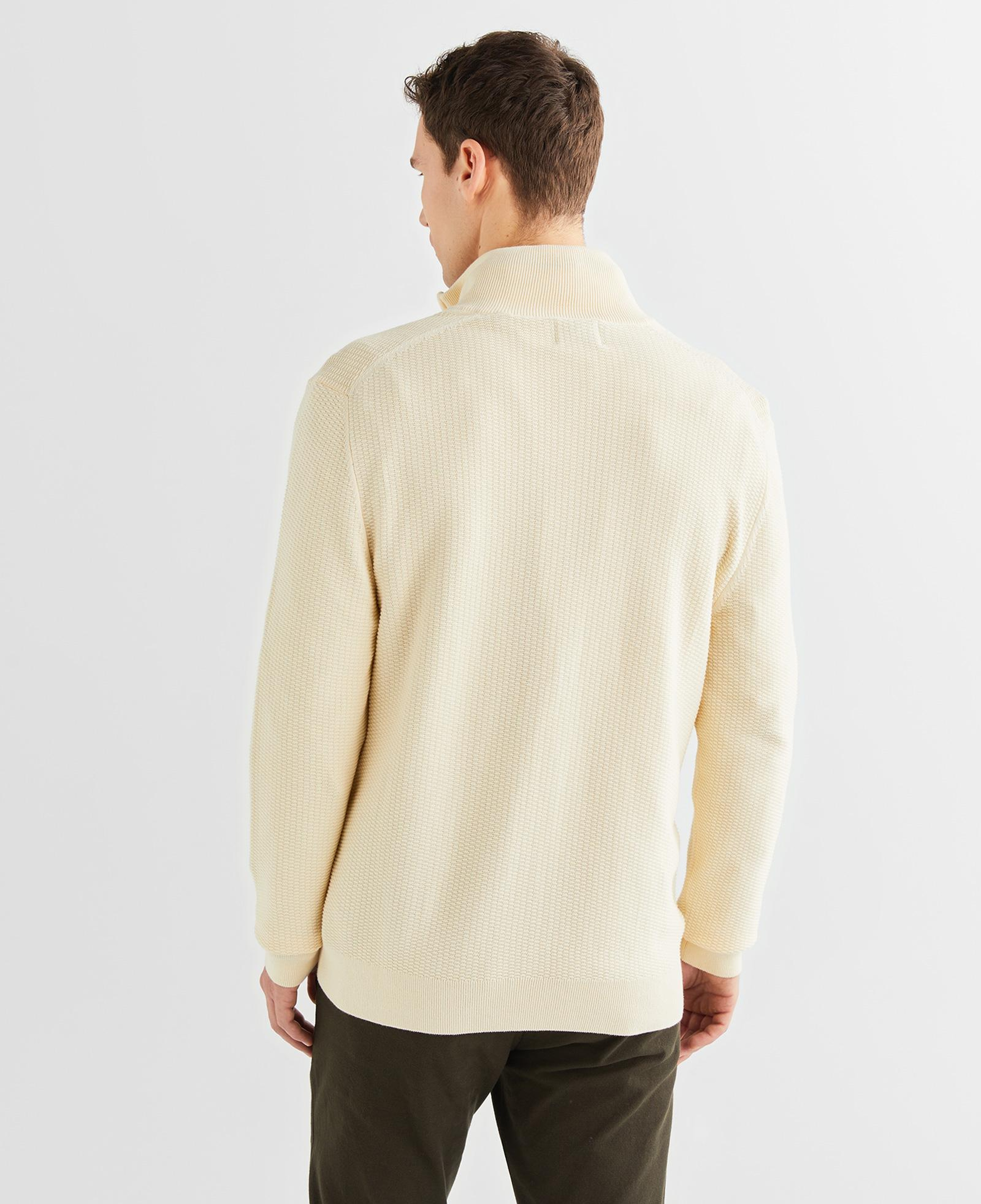 GANT Erkek Krem Regular Fit Fermuarlı Hırka