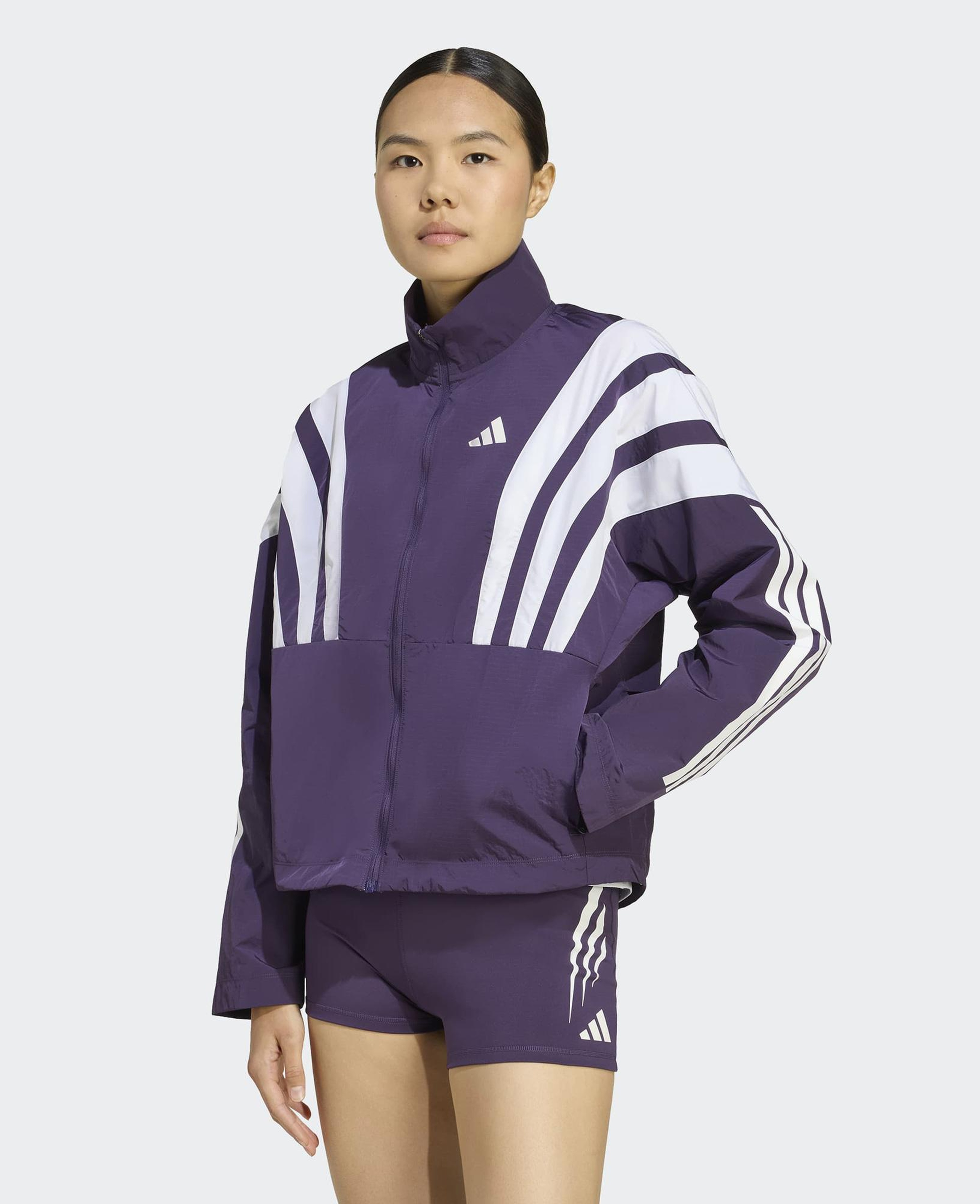 adidas Adizero Nyc Kadın Mor Koşu Rüzgarlığı