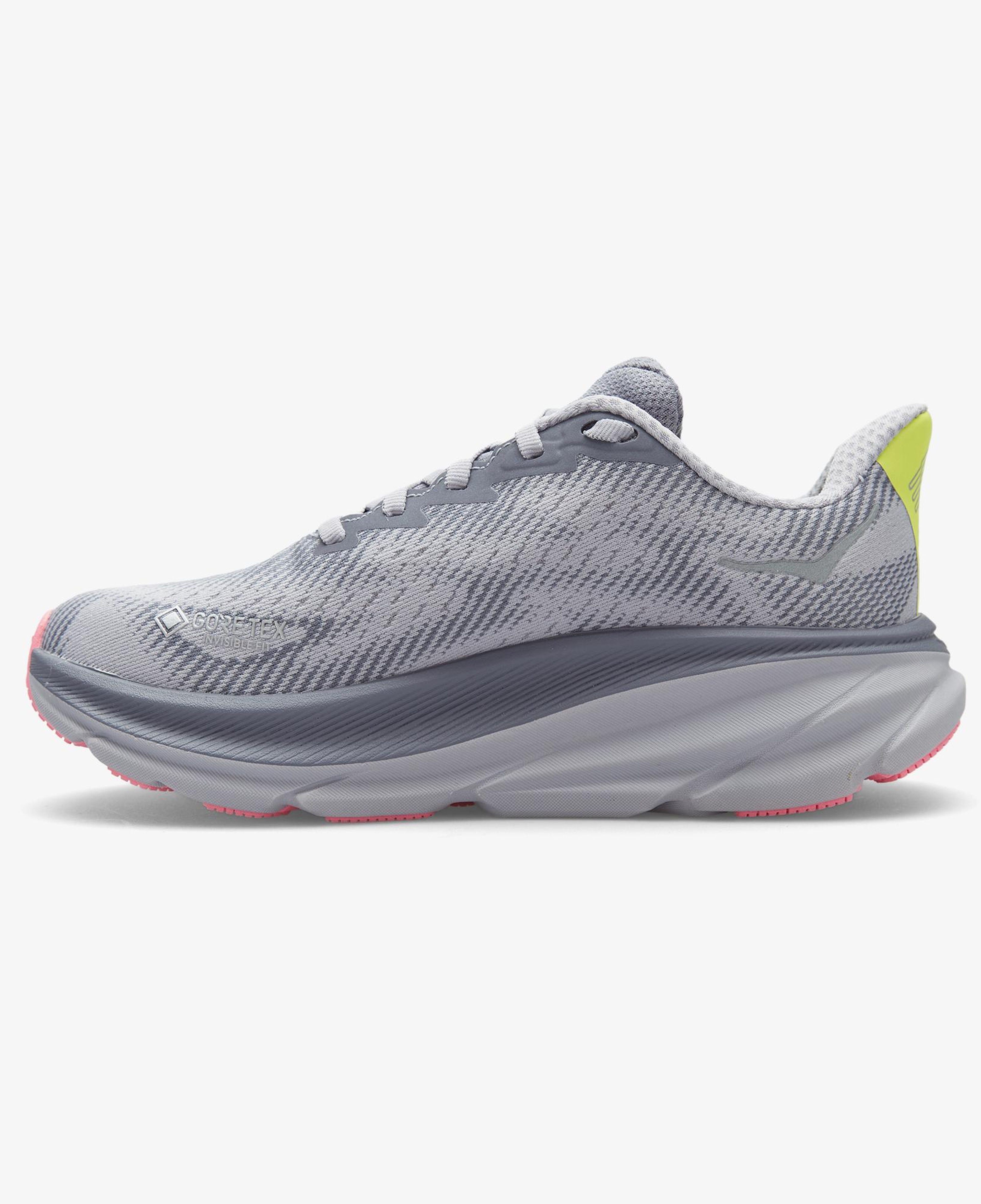 Hoka Clifton 9 Gore-Tex Kadın Gri Koşu Ayakkabısı