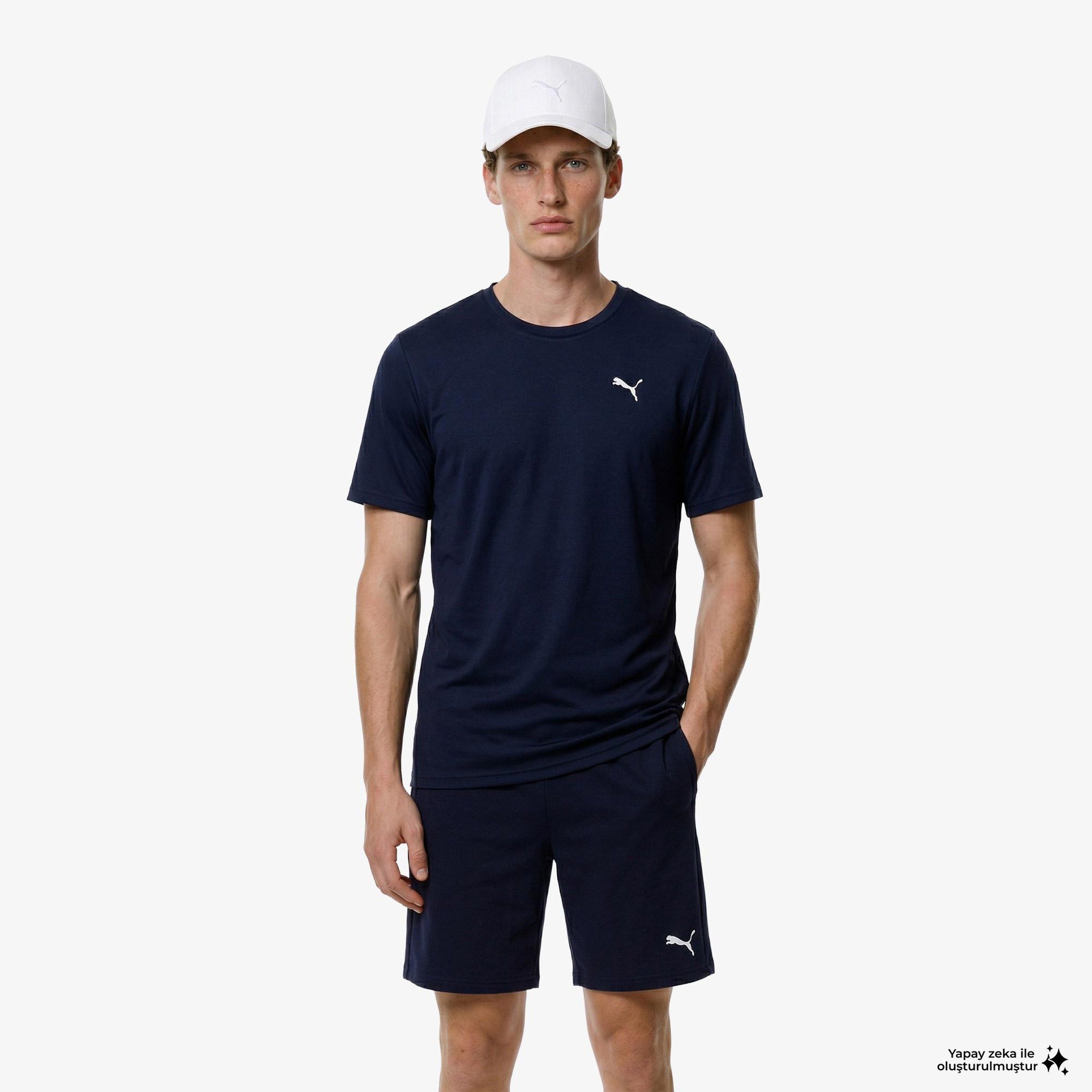 Puma Tad Ess Solid Cat Lc Erkek Lacivert Antrenman T-Shirt