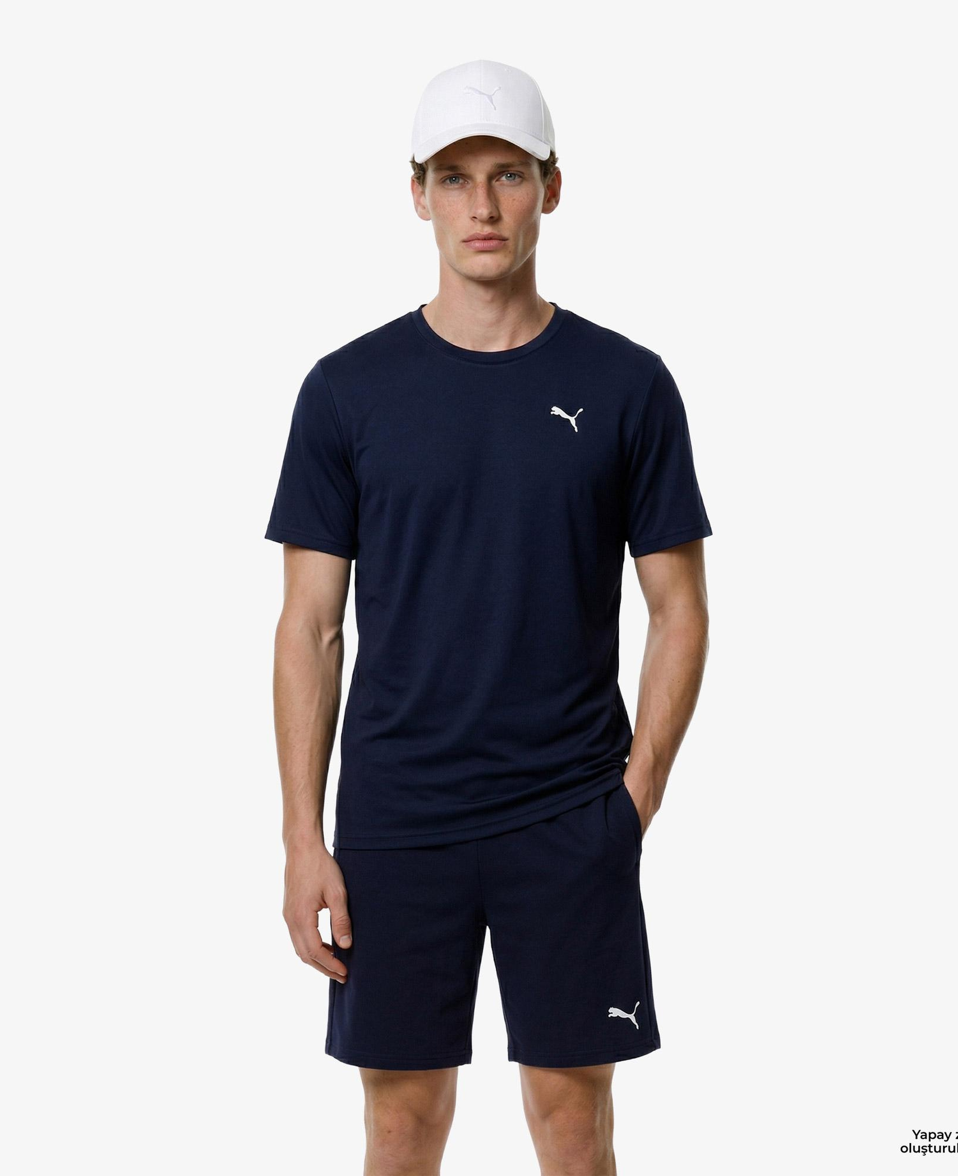 Puma Tad Ess Solid Cat Lc Erkek Lacivert Antrenman T-Shirt