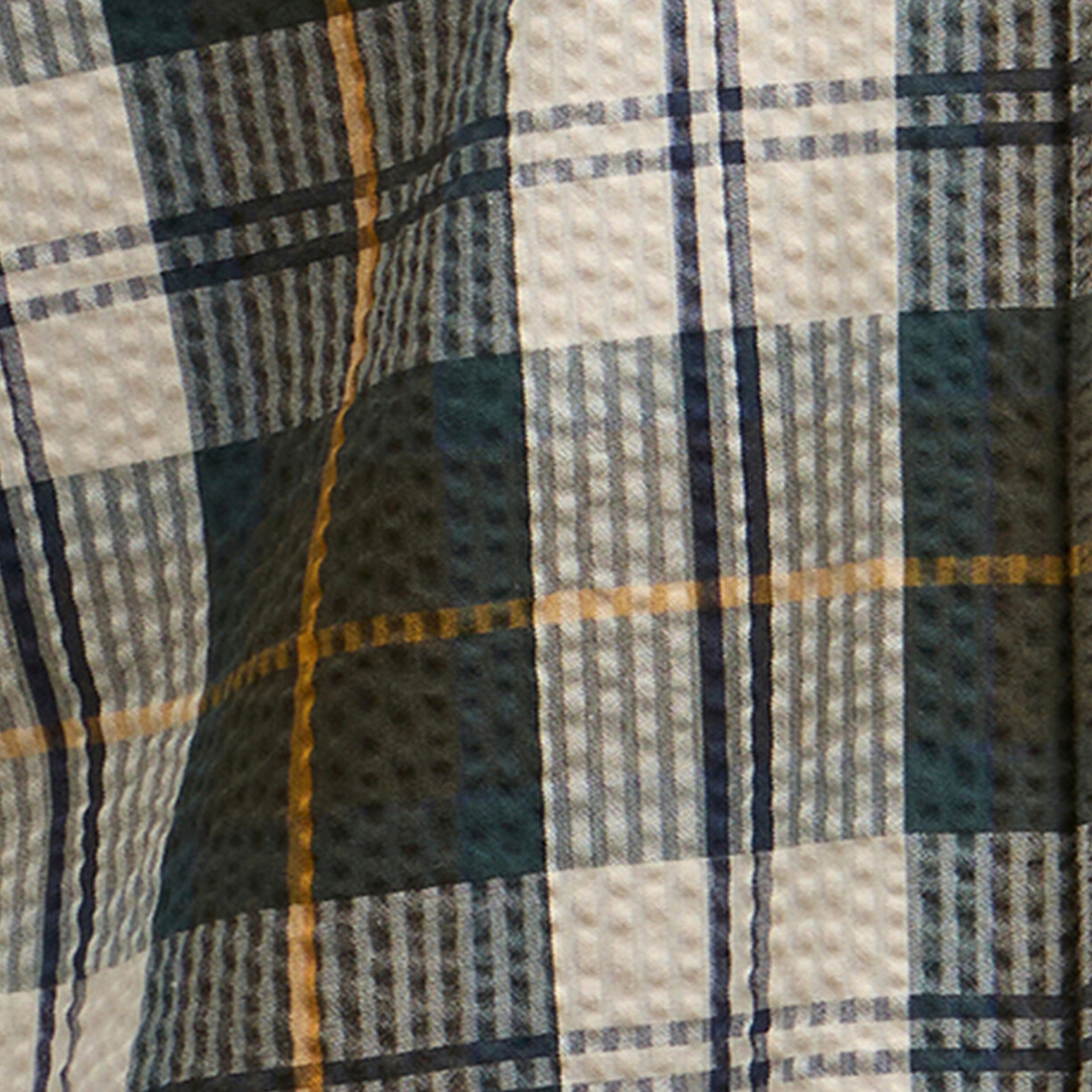 Barbour Clyde Seersucker Tartan Summer Fit Gömlek