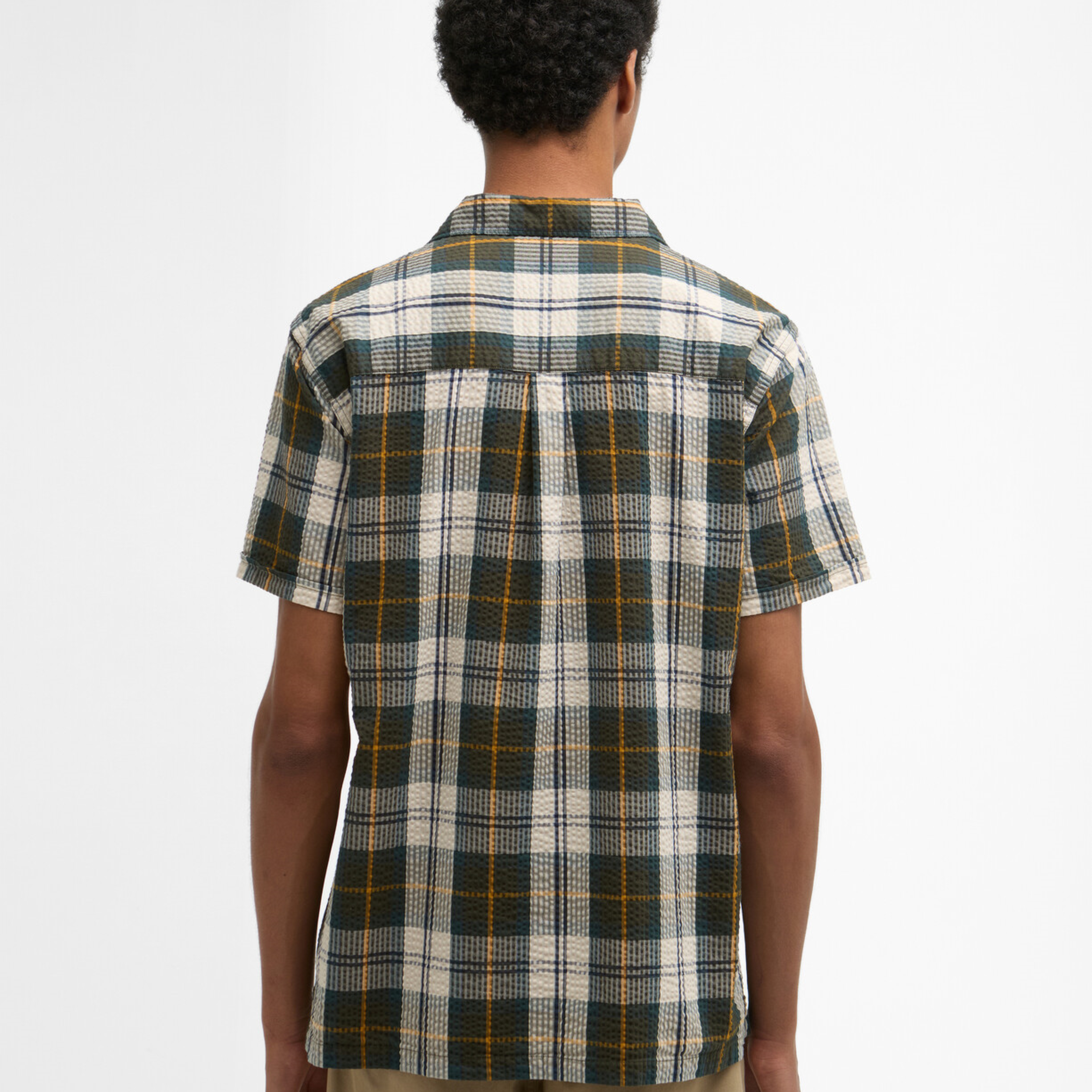 Barbour Clyde Seersucker Tartan Summer Fit Gömlek