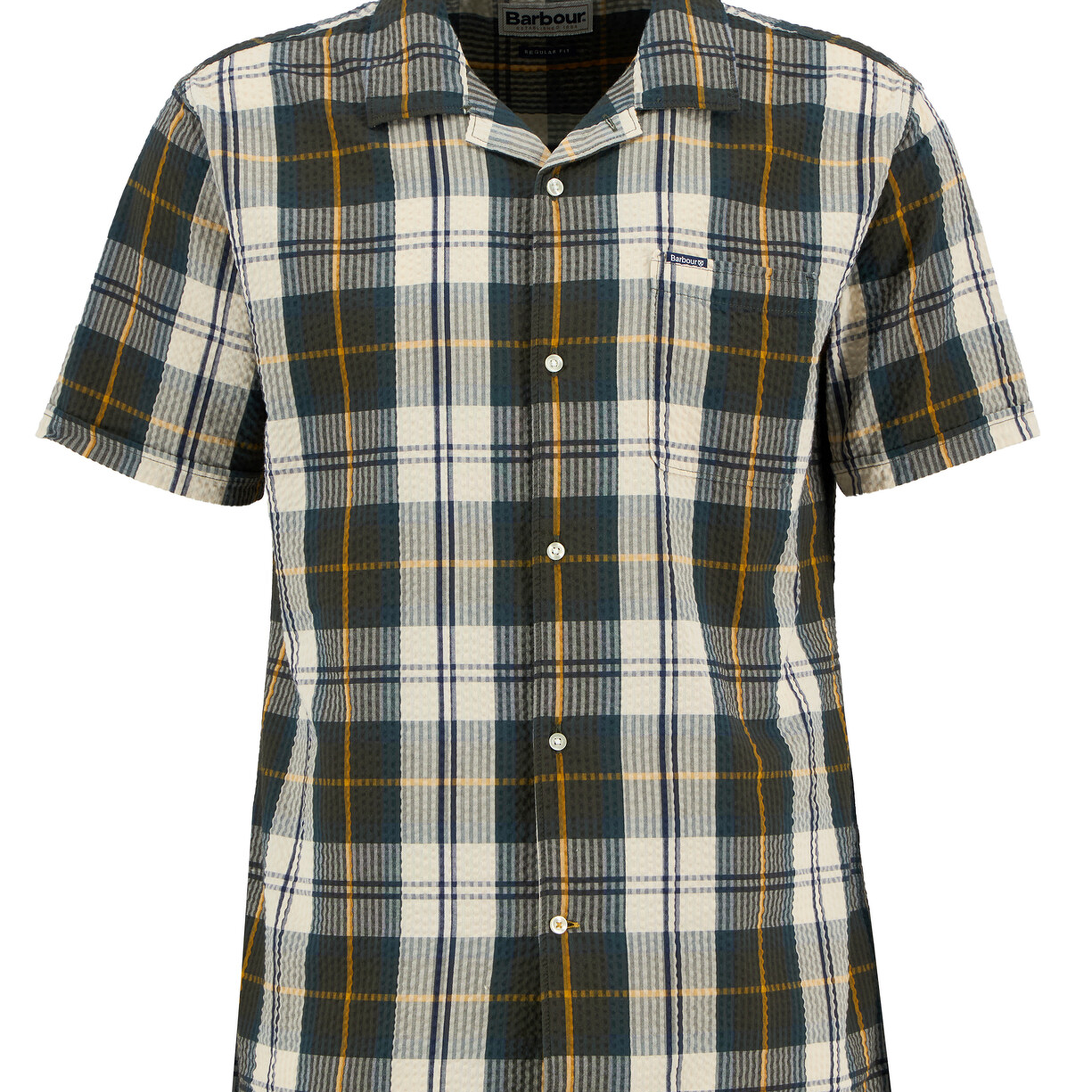 Barbour Clyde Seersucker Tartan Summer Fit Gömlek