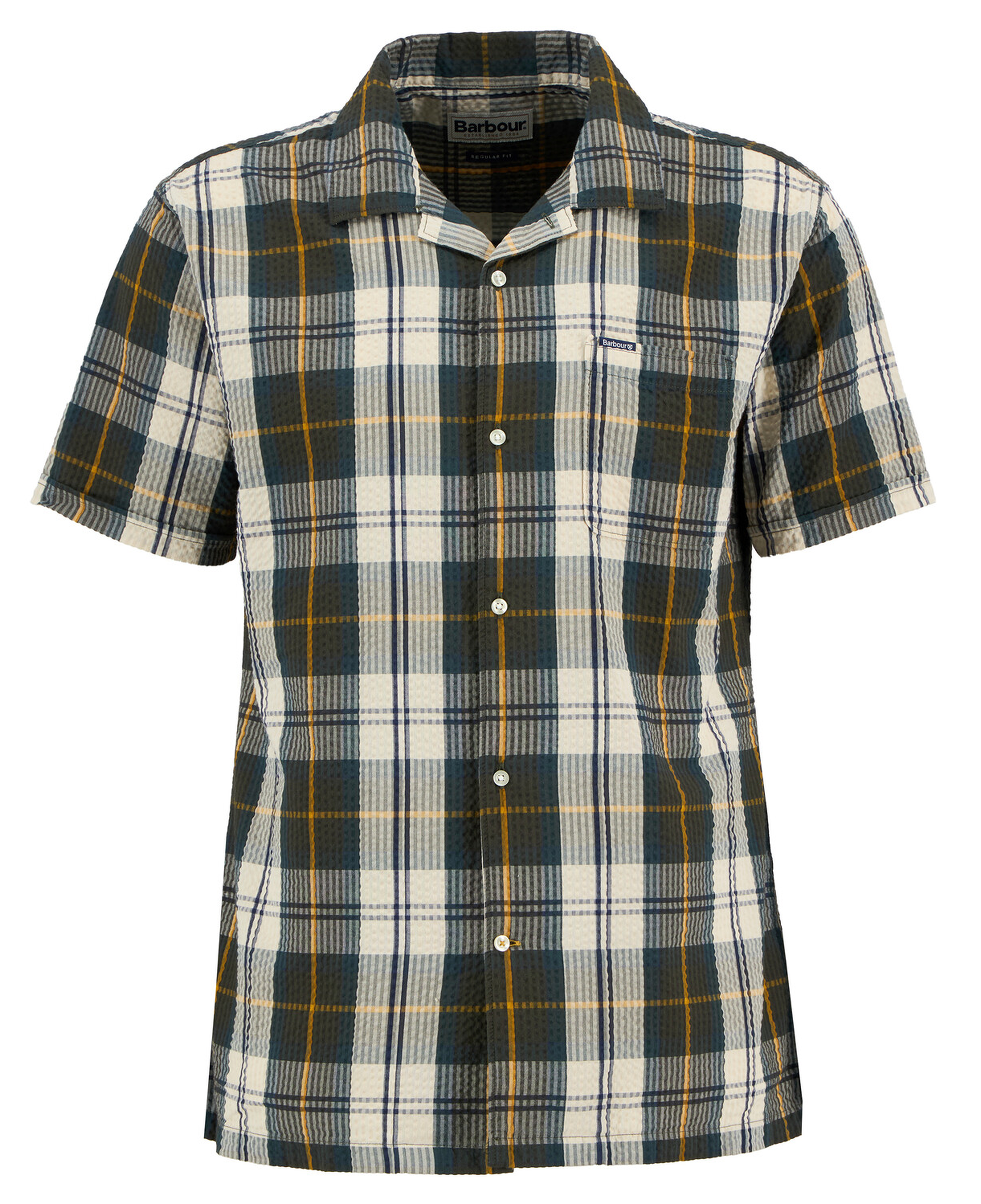 Barbour Clyde Seersucker Tartan Summer Fit Gömlek