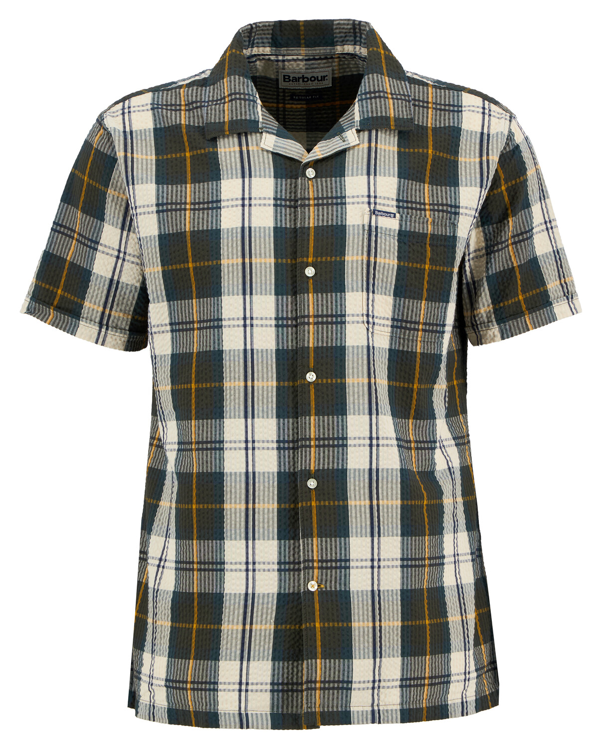 Barbour Clyde Seersucker Tartan Summer Fit Gömlek