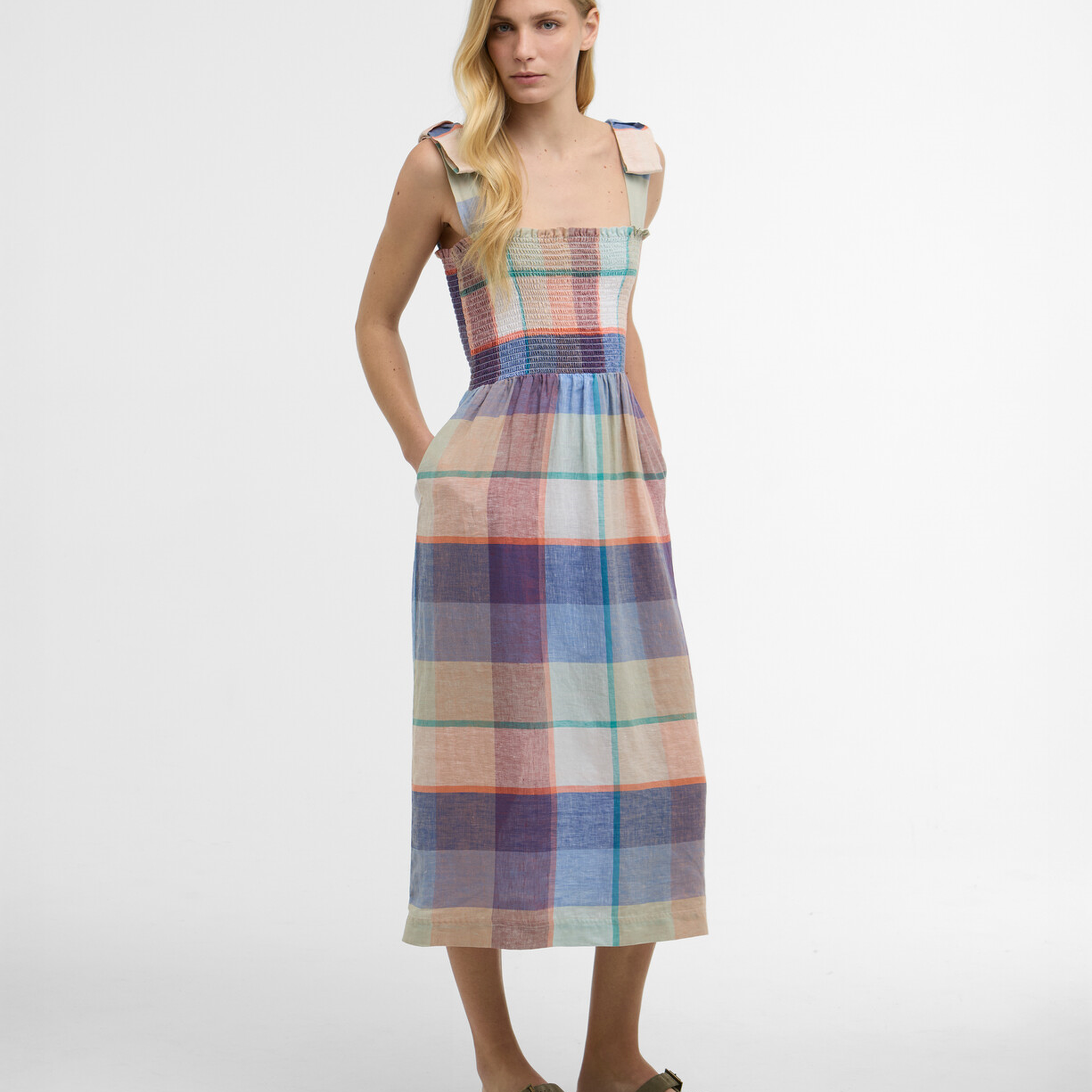 Barbour Amelie Midi Elbise