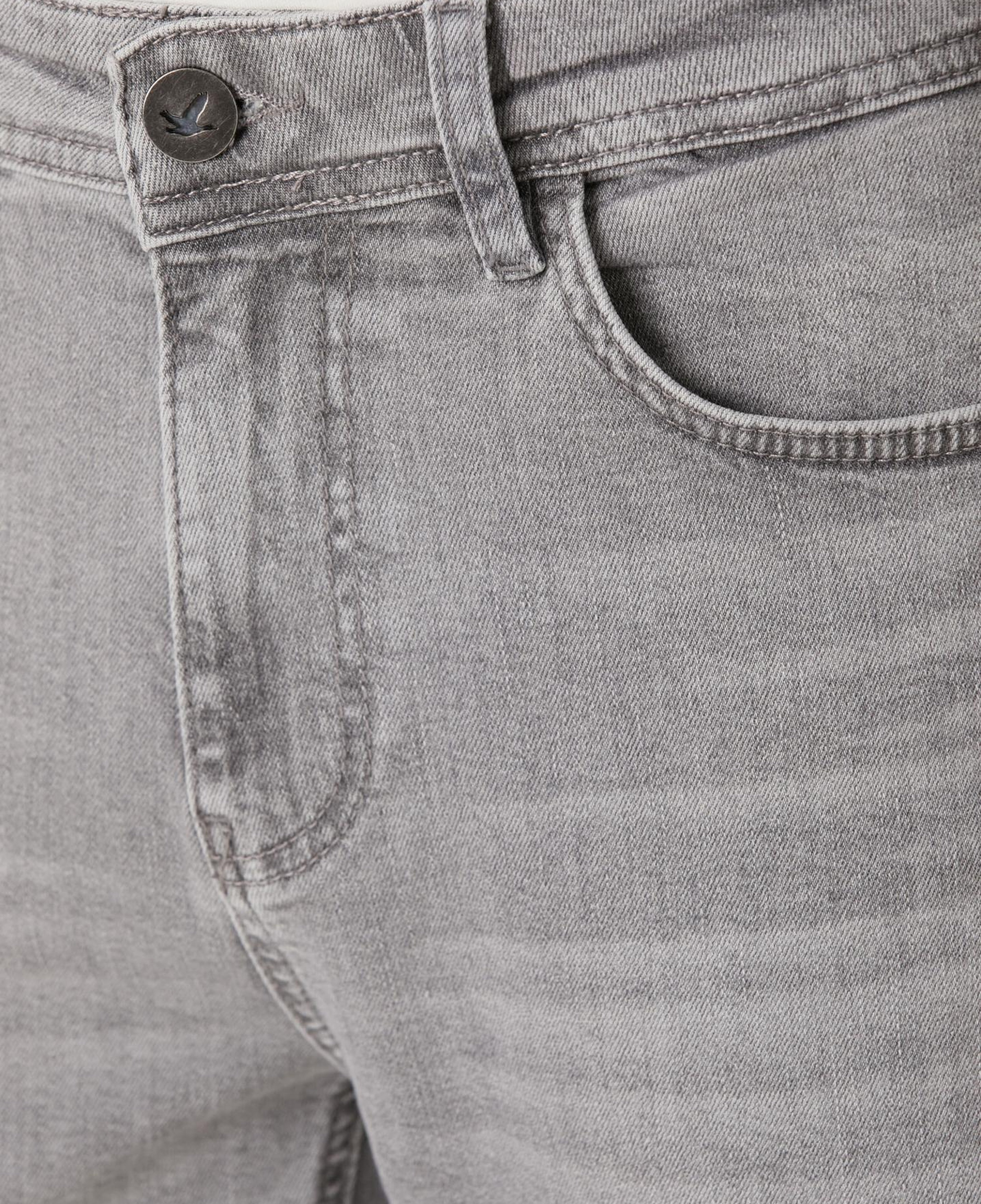 Beymen Club Erkek Tapered Fit Gri Yıkamalı Jean Pantolon