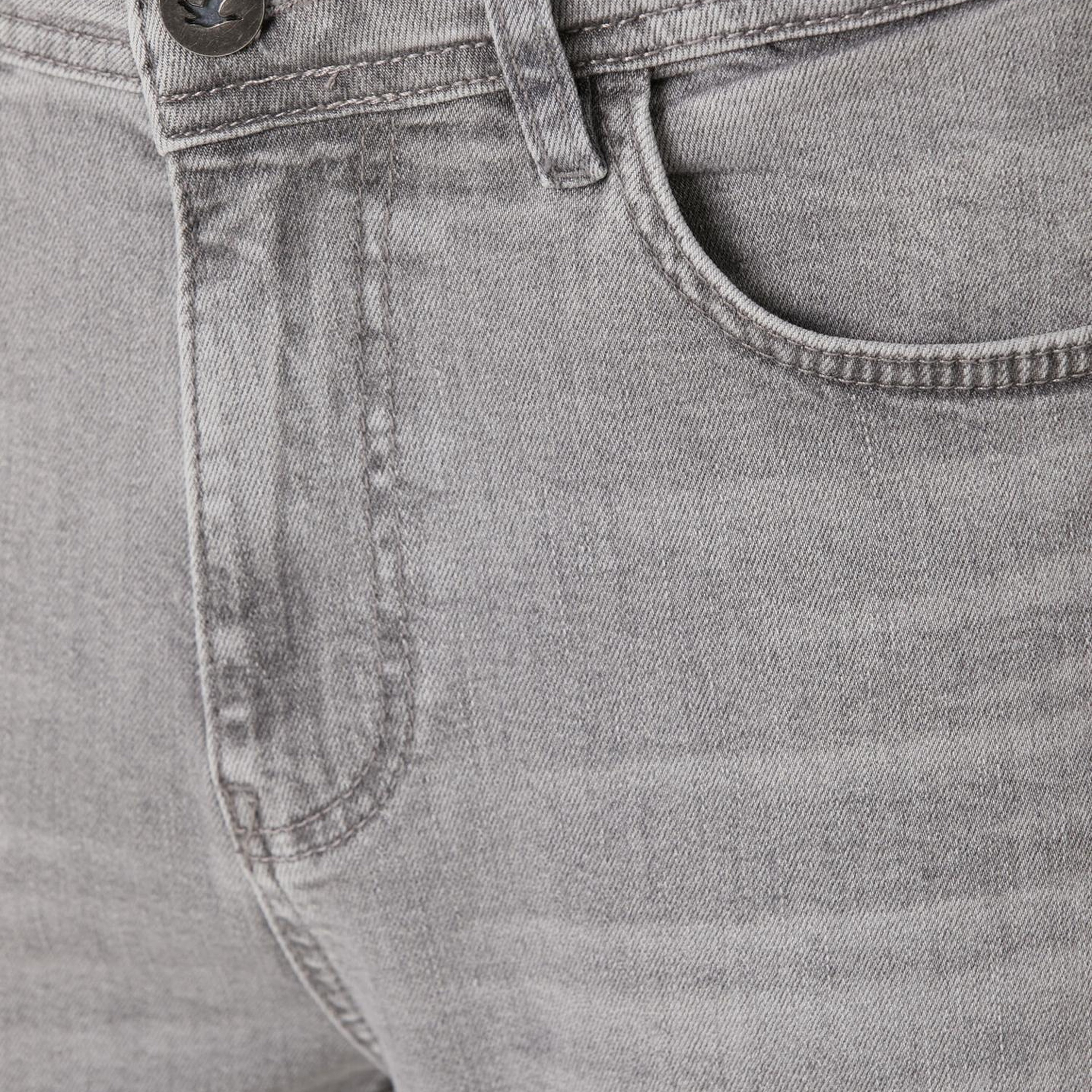 Beymen Club Erkek Tapered Fit Gri Yıkamalı Jean Pantolon