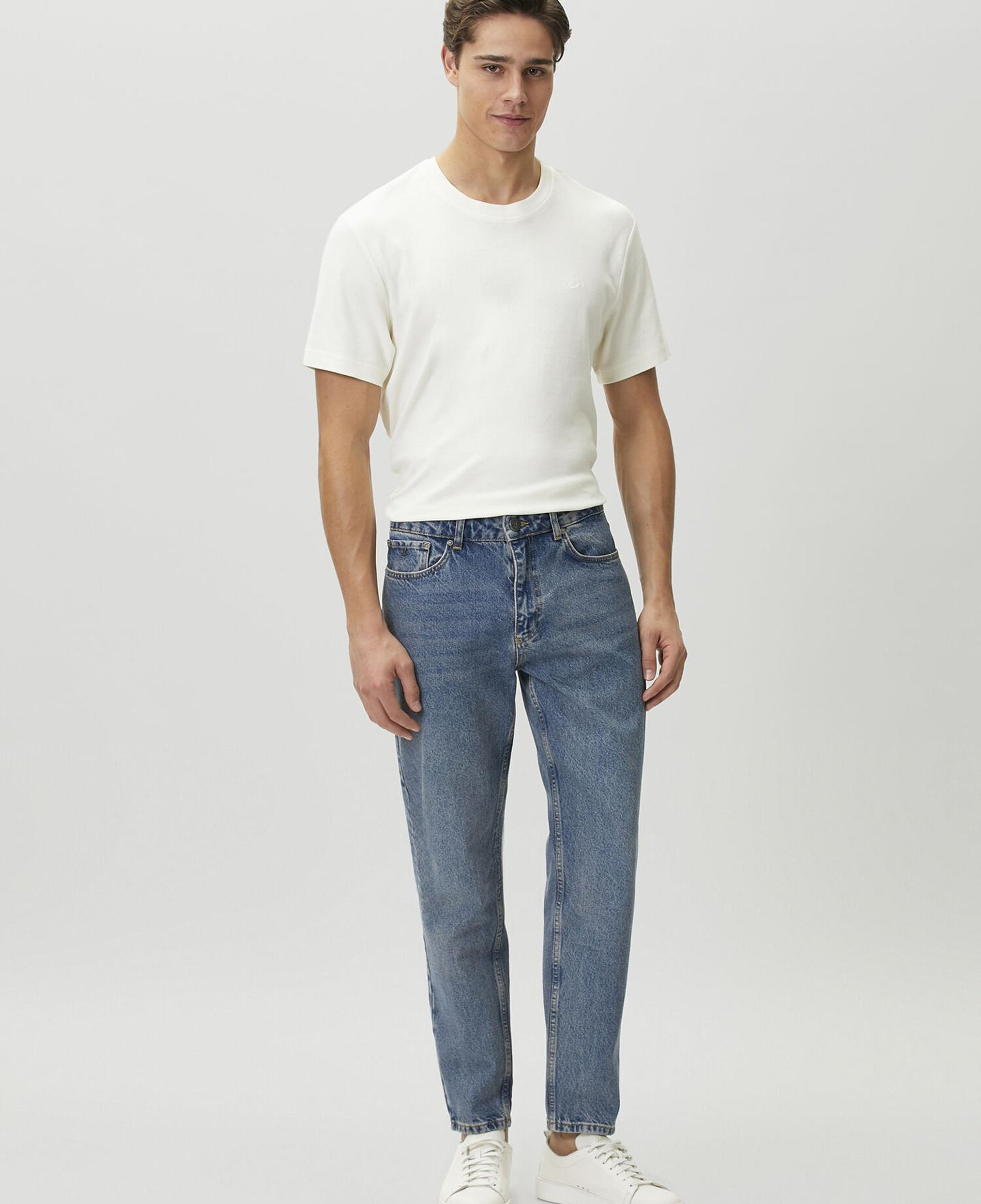 Beymen Club Erkek Mavi Yıkamalı Tapered Fit Jean Pantolon