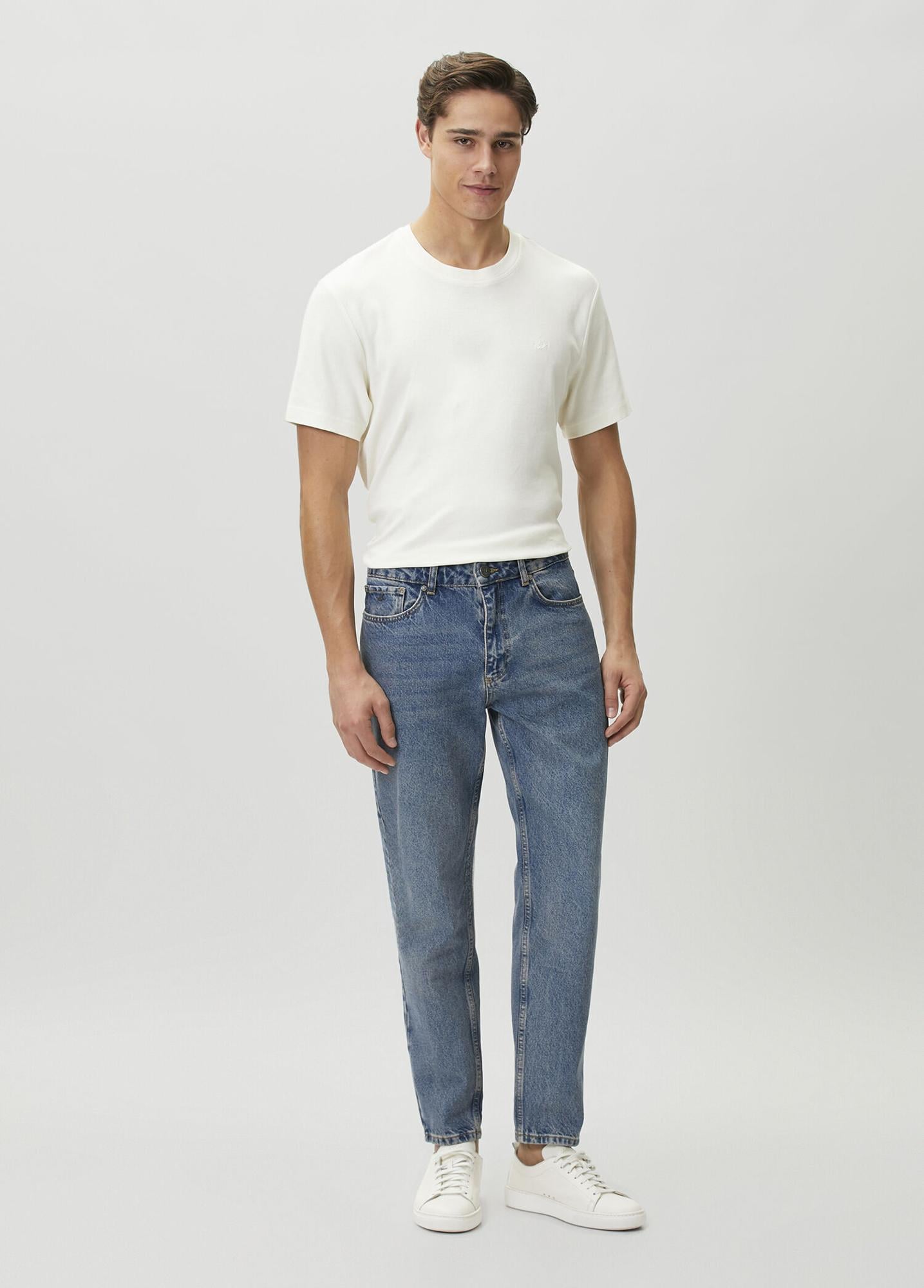 Beymen Club Erkek Mavi Yıkamalı Tapered Fit Jean Pantolon
