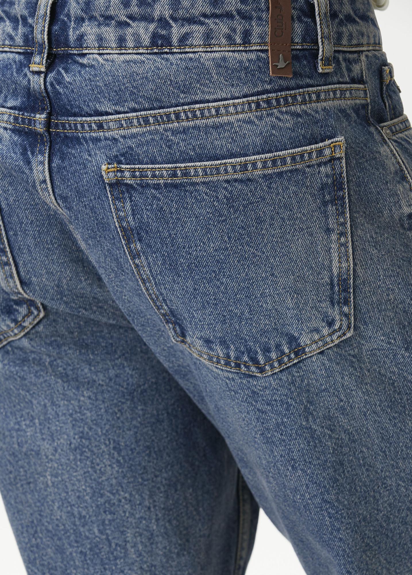 Beymen Club Erkek Mavi Yıkamalı Tapered Fit Jean Pantolon