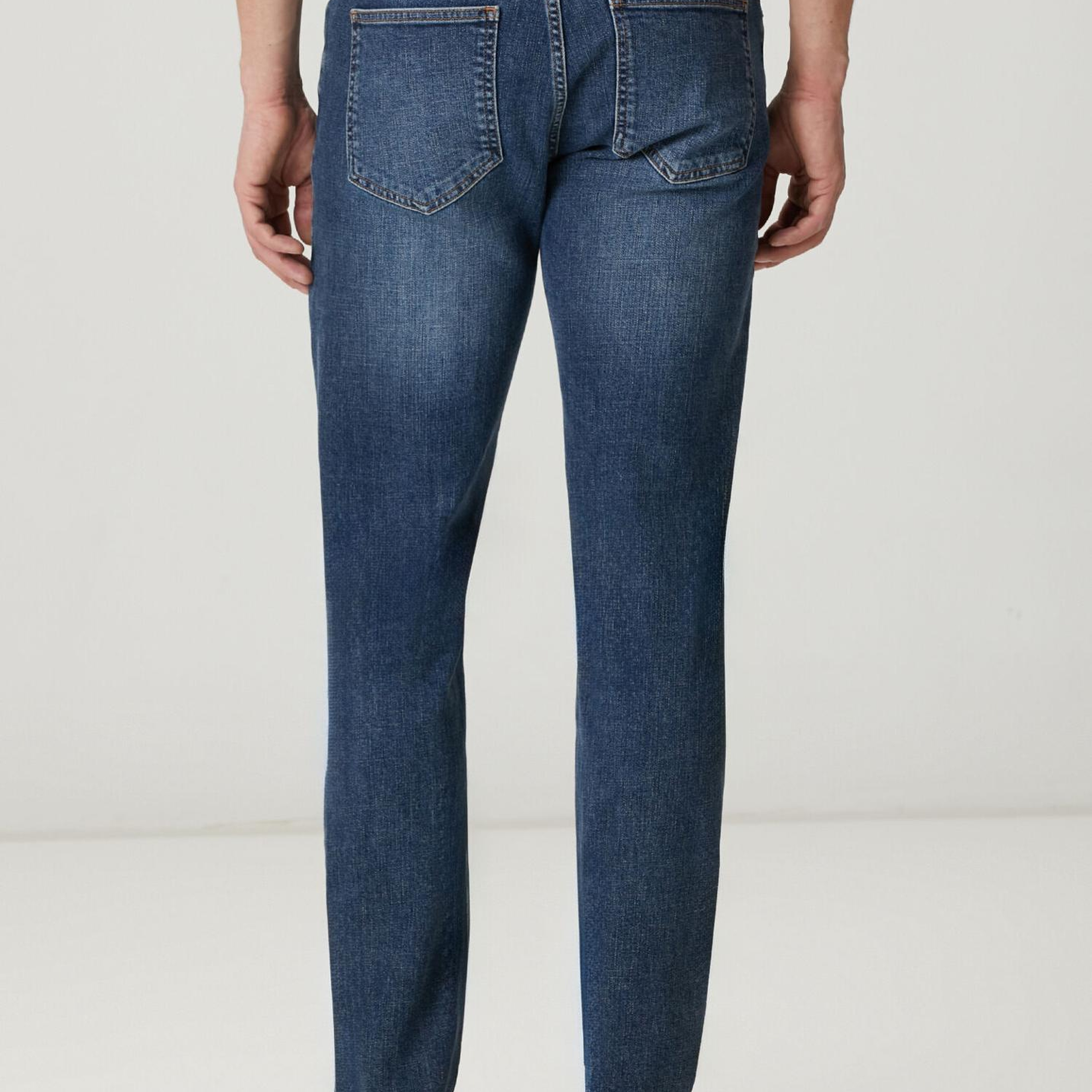 Beymen Club Erkek Slim Fit Mavi Yıkamalı Jean Pantolon