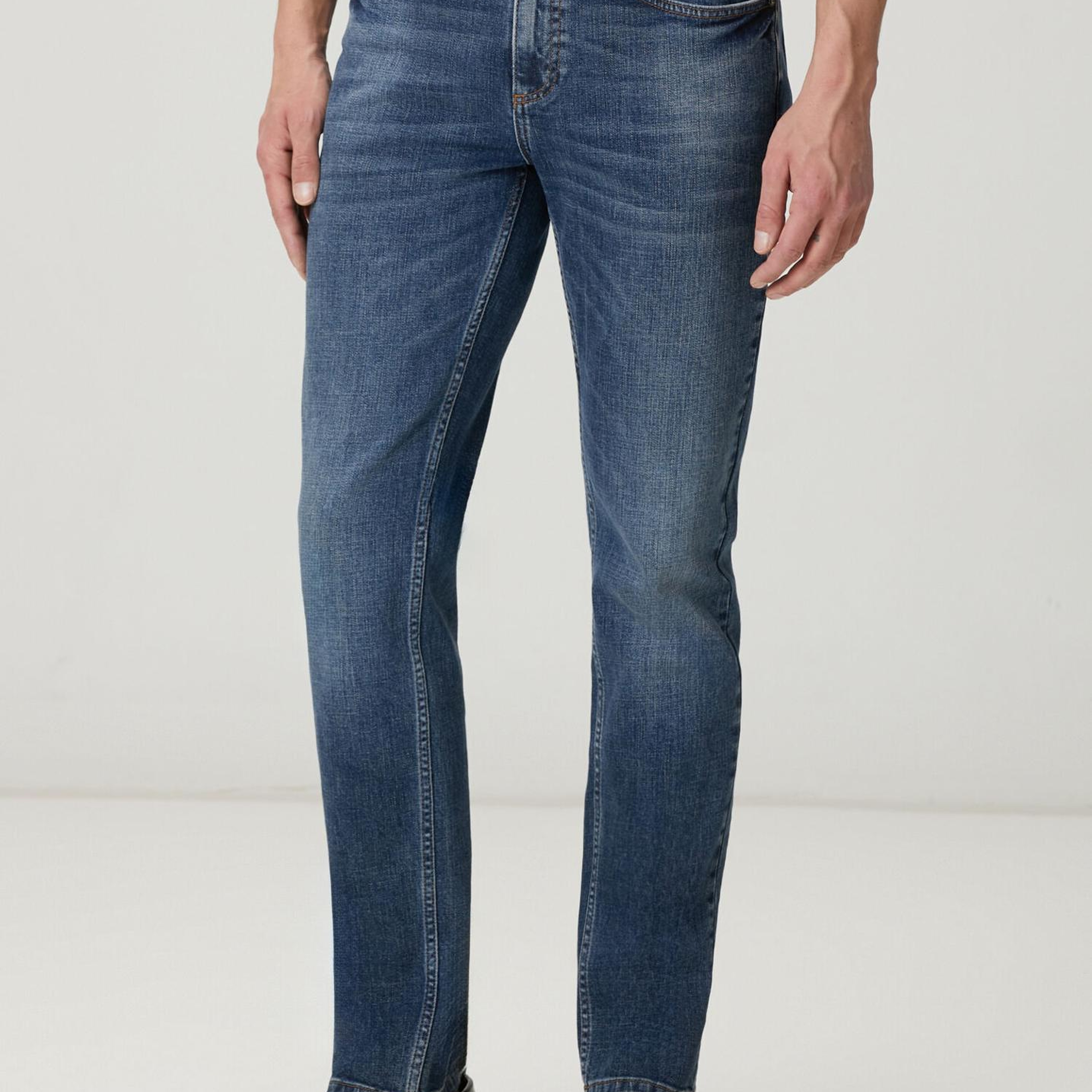 Beymen Club Erkek Slim Fit Mavi Yıkamalı Jean Pantolon