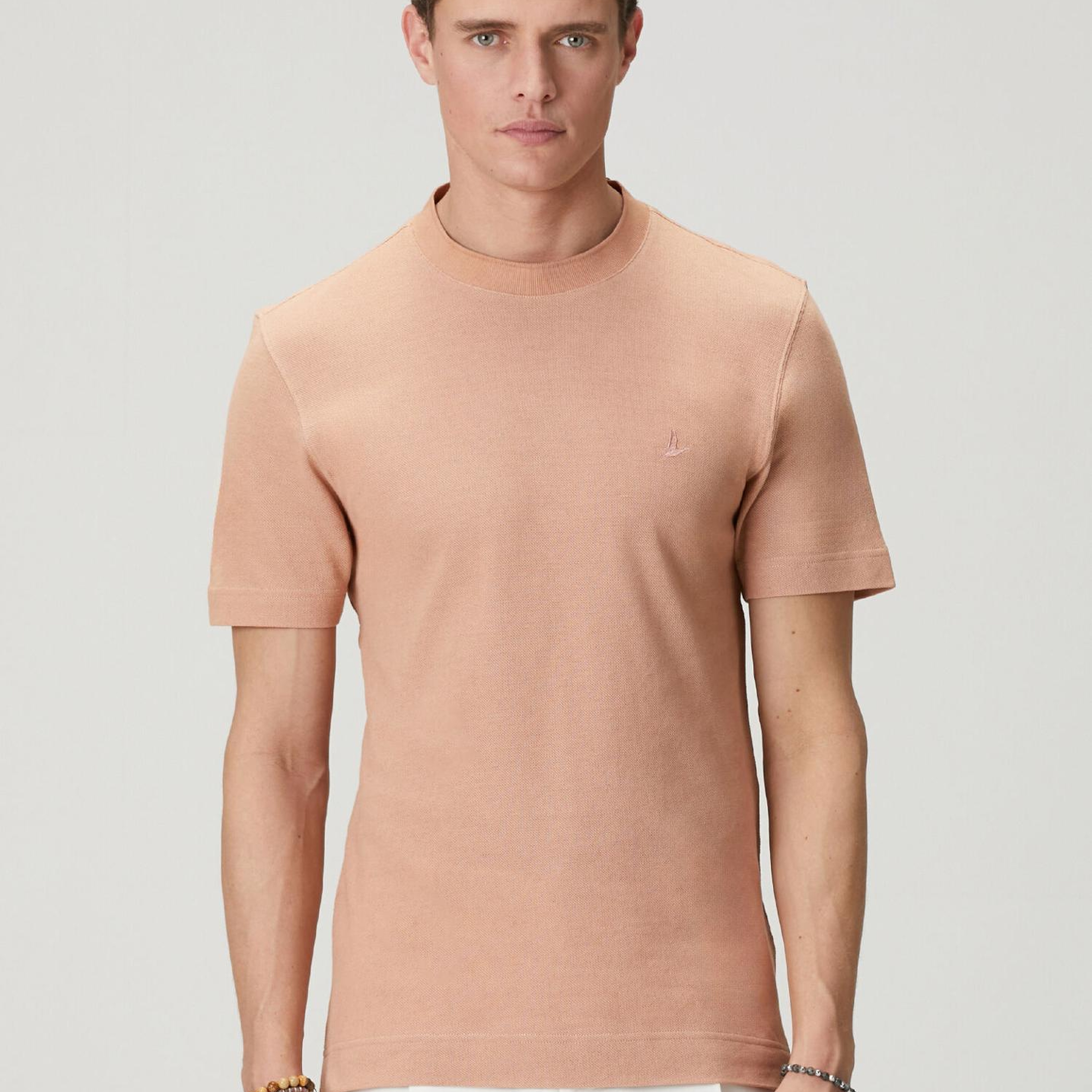 Beymen Club Erkek Ten Relax Fit Pamuk Keten Pike T-shirt