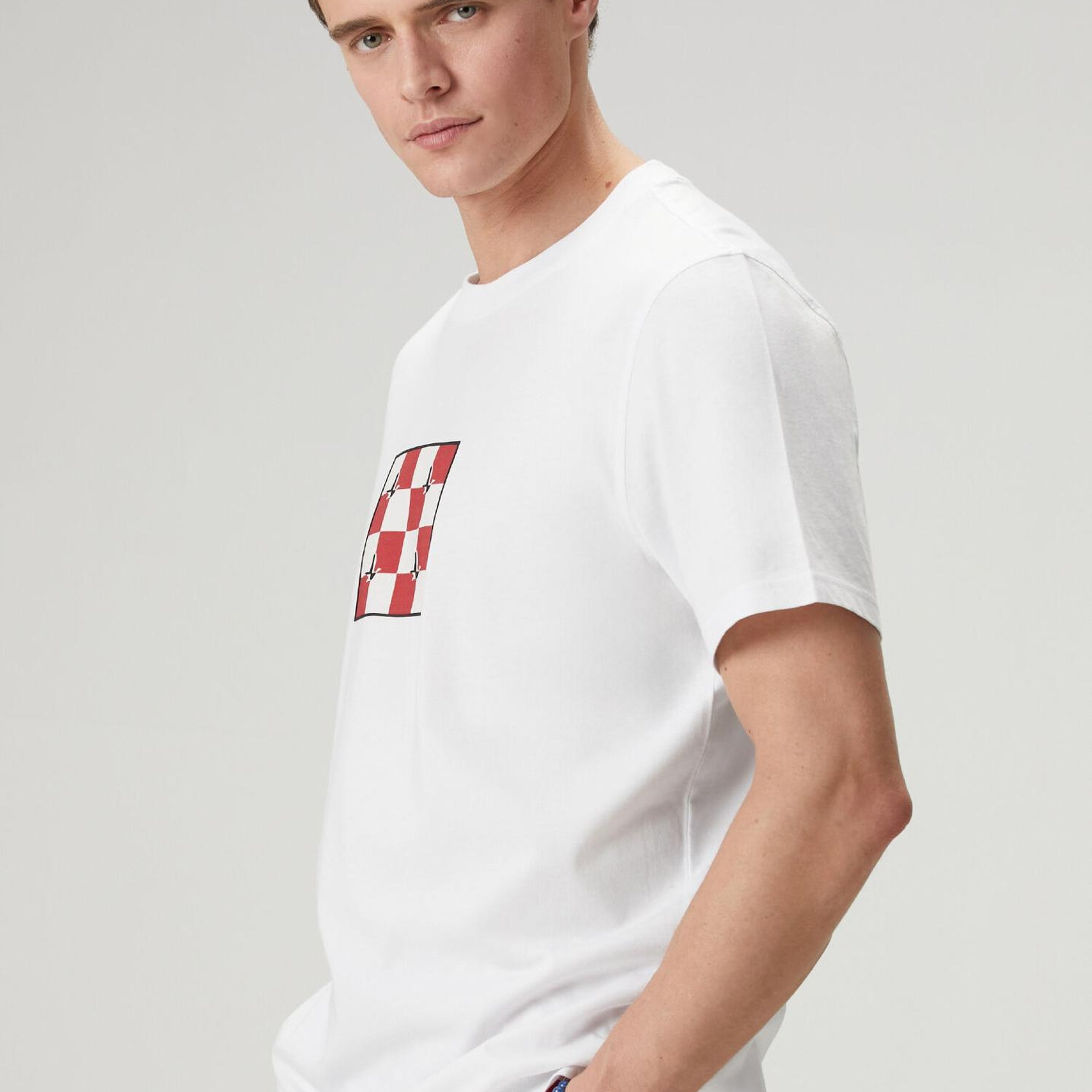 Beymen Club Erkek Beyaz Relax Fit Dama Artwork T-shirt