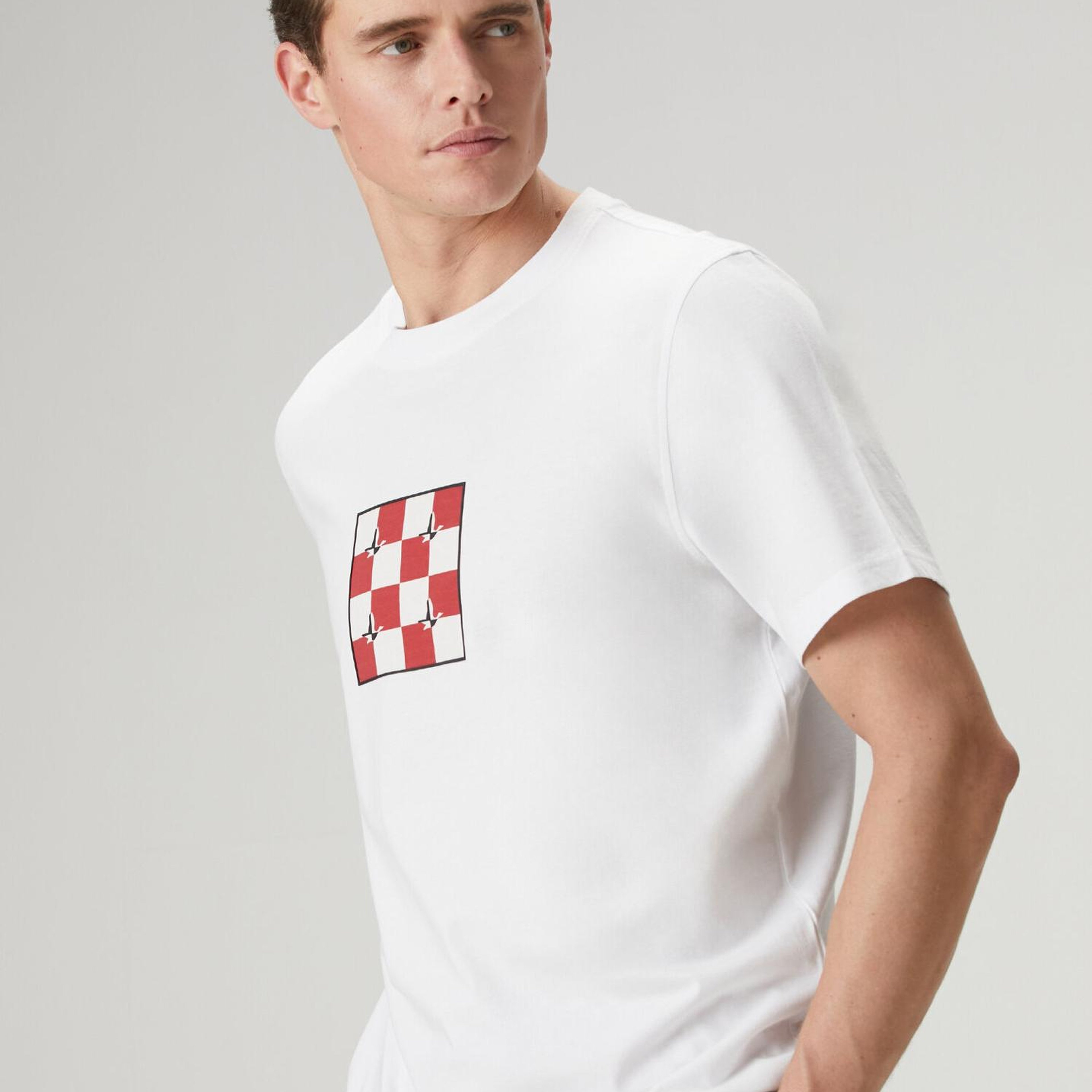 Beymen Club Erkek Beyaz Relax Fit Dama Artwork T-shirt