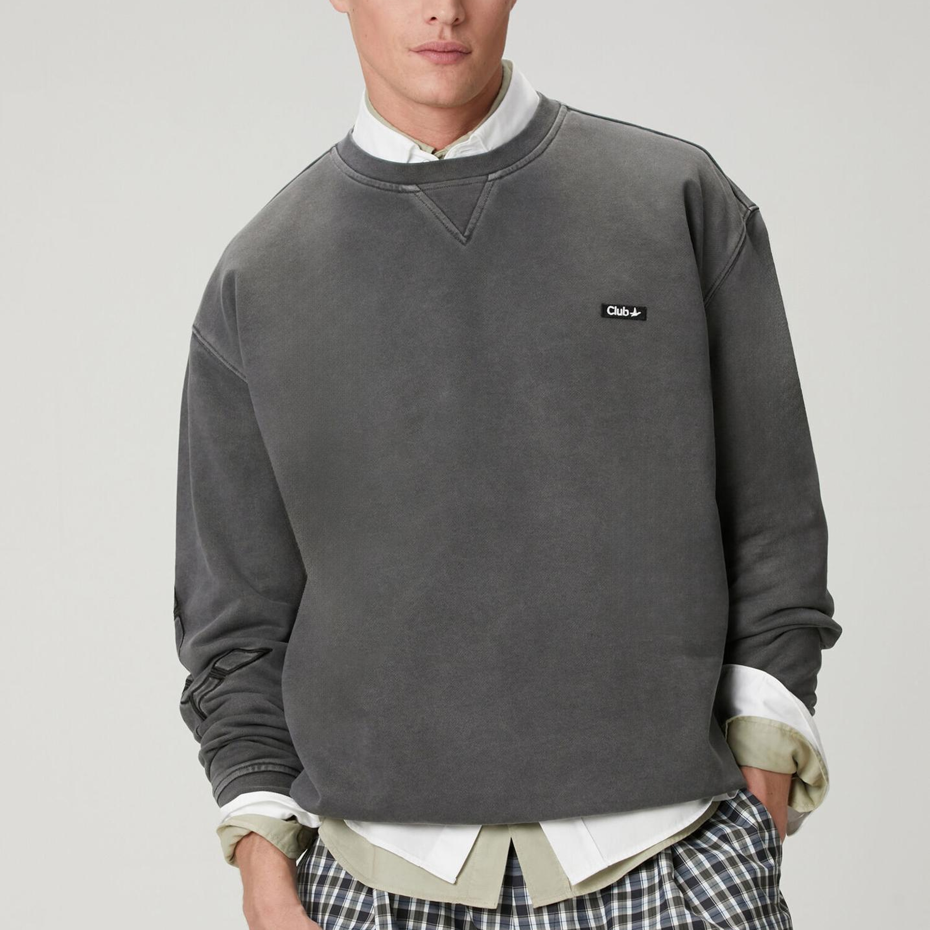 Beymen Club Erkek Antrasit Logolu Sweatshirt