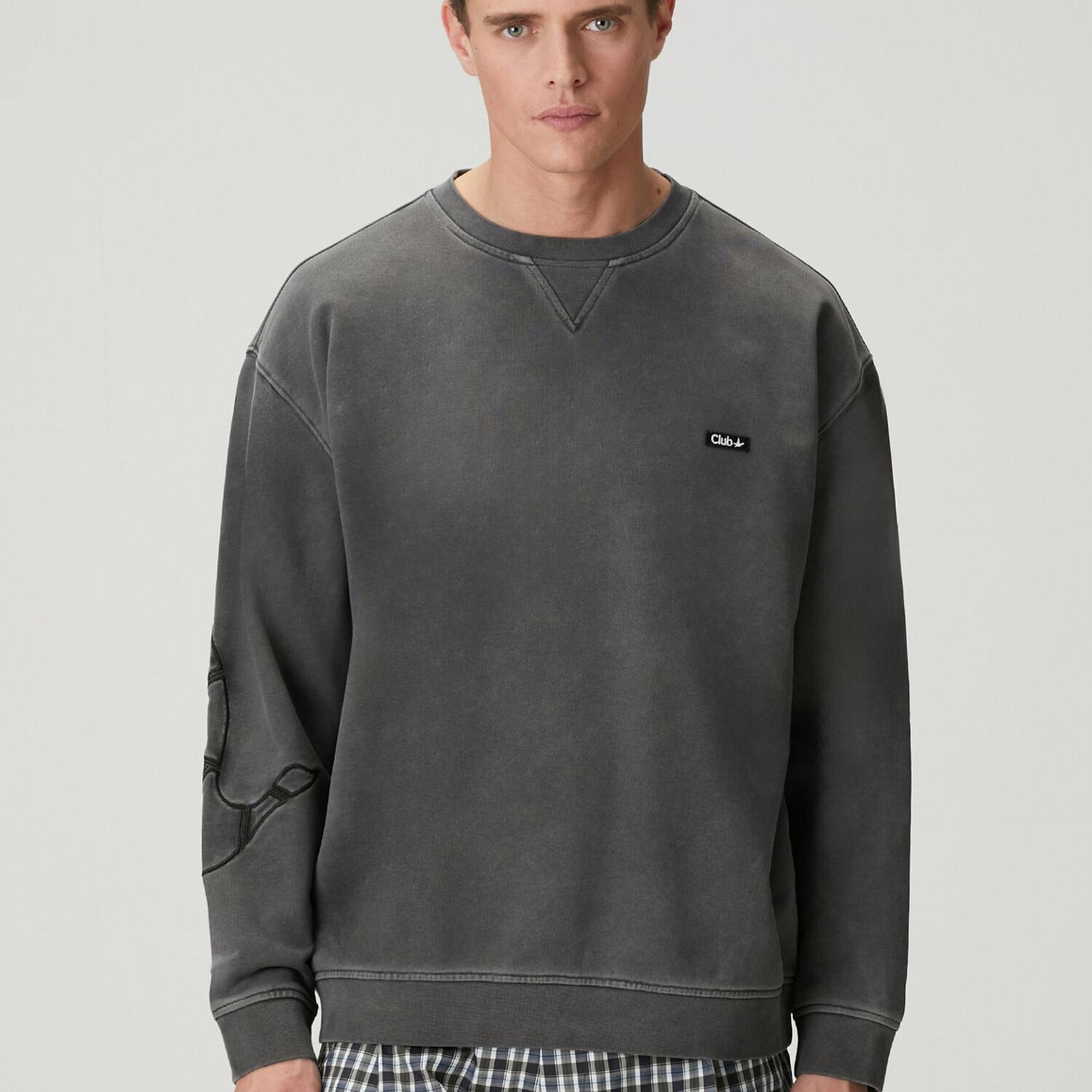 Beymen Club Erkek Antrasit Logolu Sweatshirt
