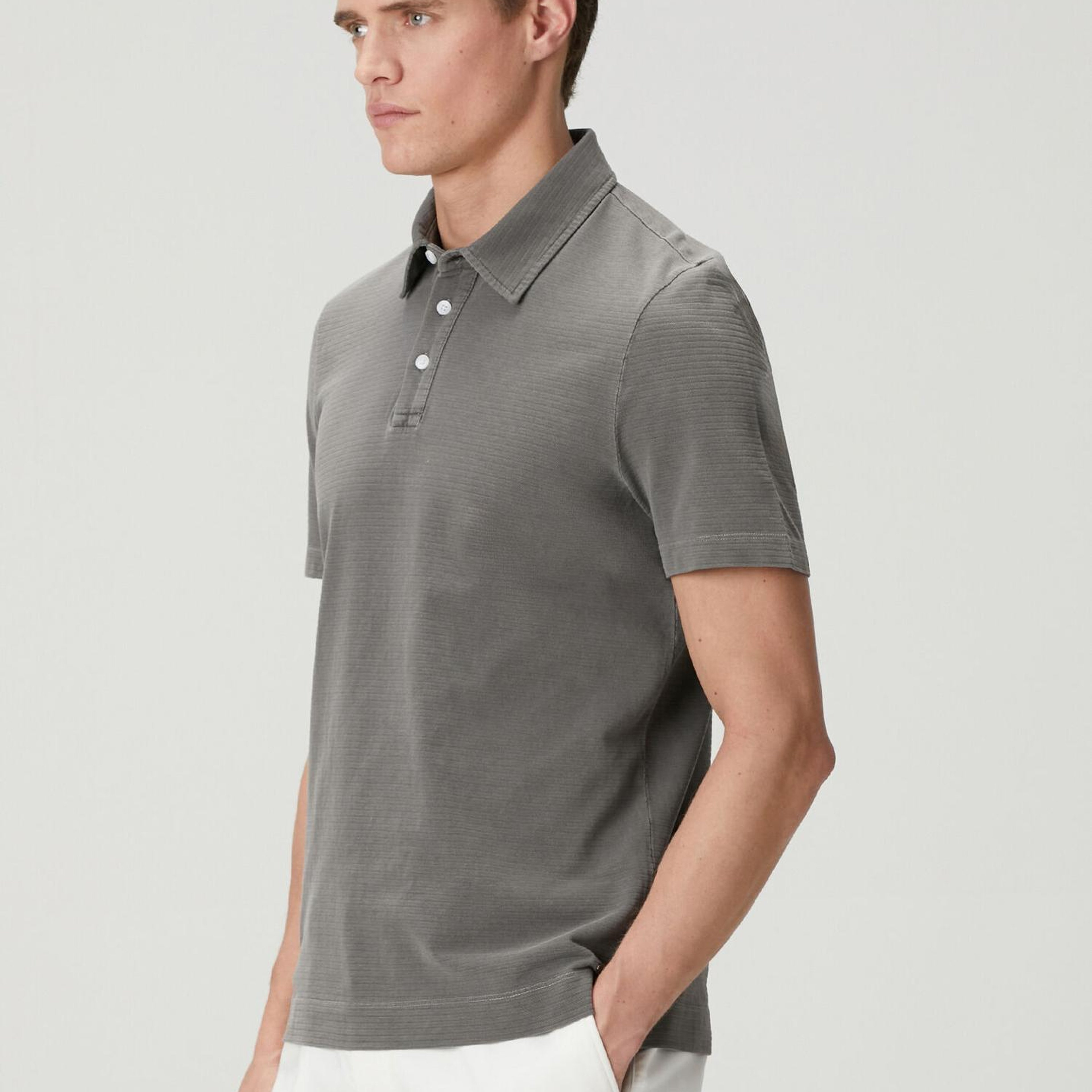 Beymen Club Erkek Antrasit Parça Boya Comfort Fit Polo T-shirt