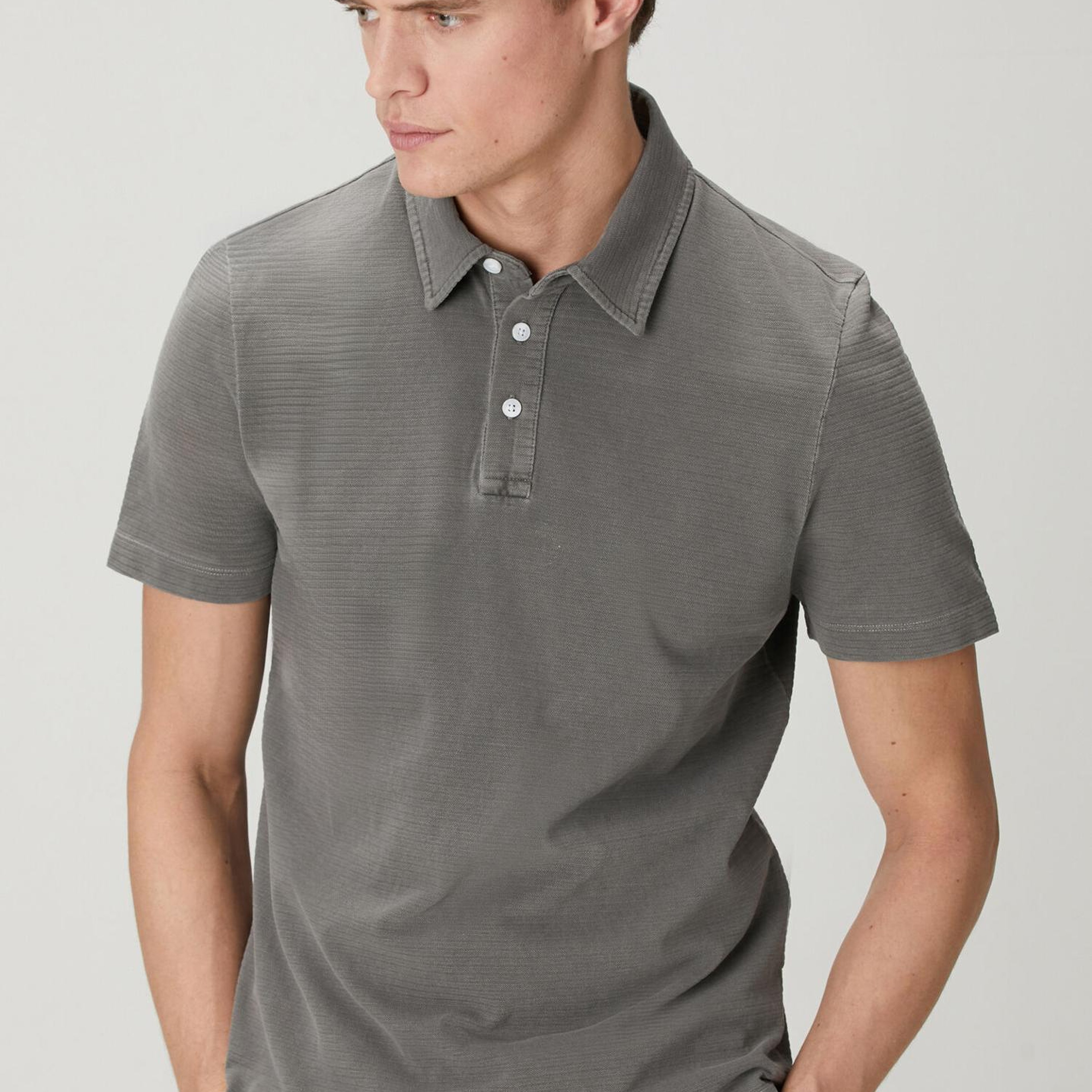 Beymen Club Erkek Antrasit Parça Boya Comfort Fit Polo T-shirt