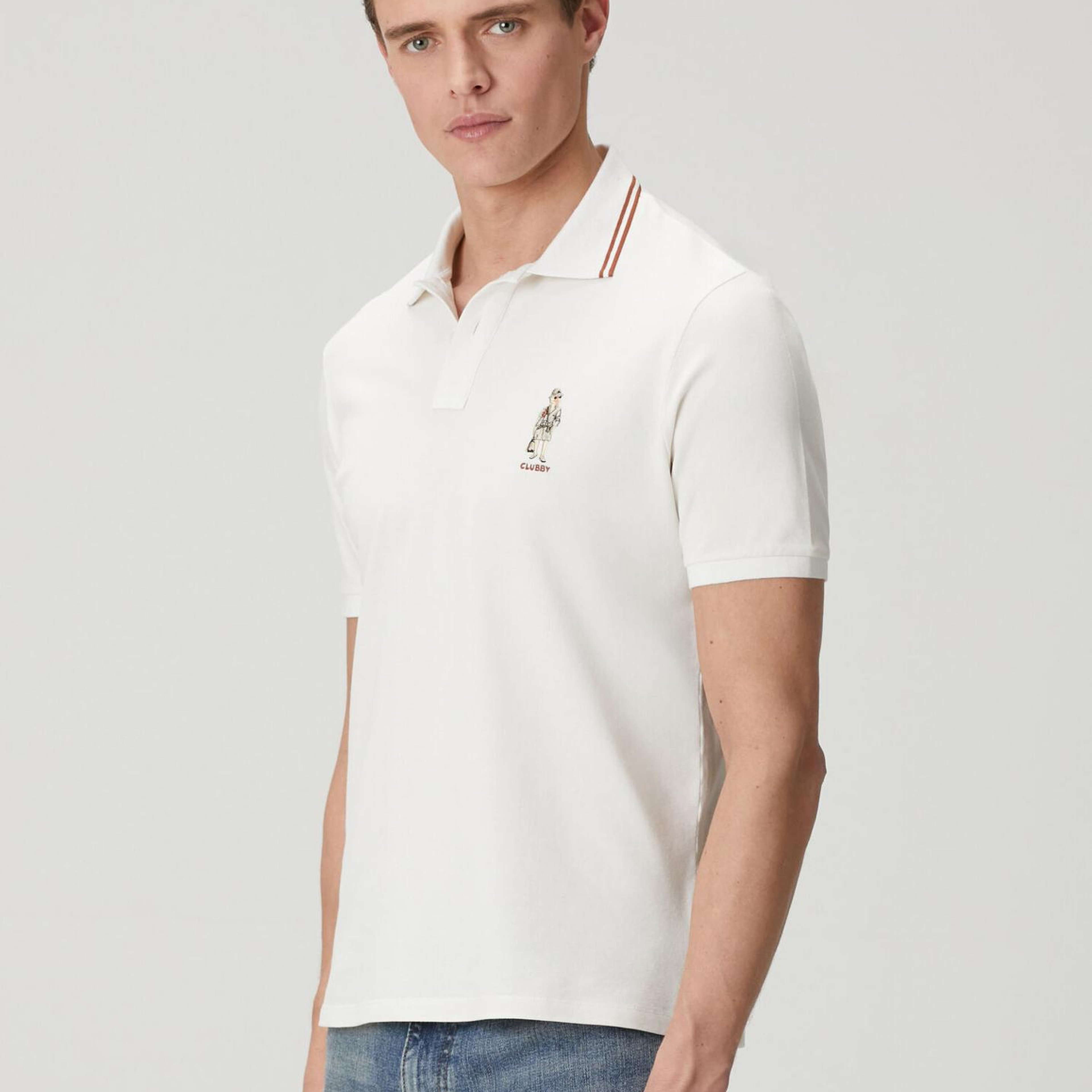 Beymen Club Erkek Kırık Beyaz Comfort Fit Clubby Pike Polo T-shirt