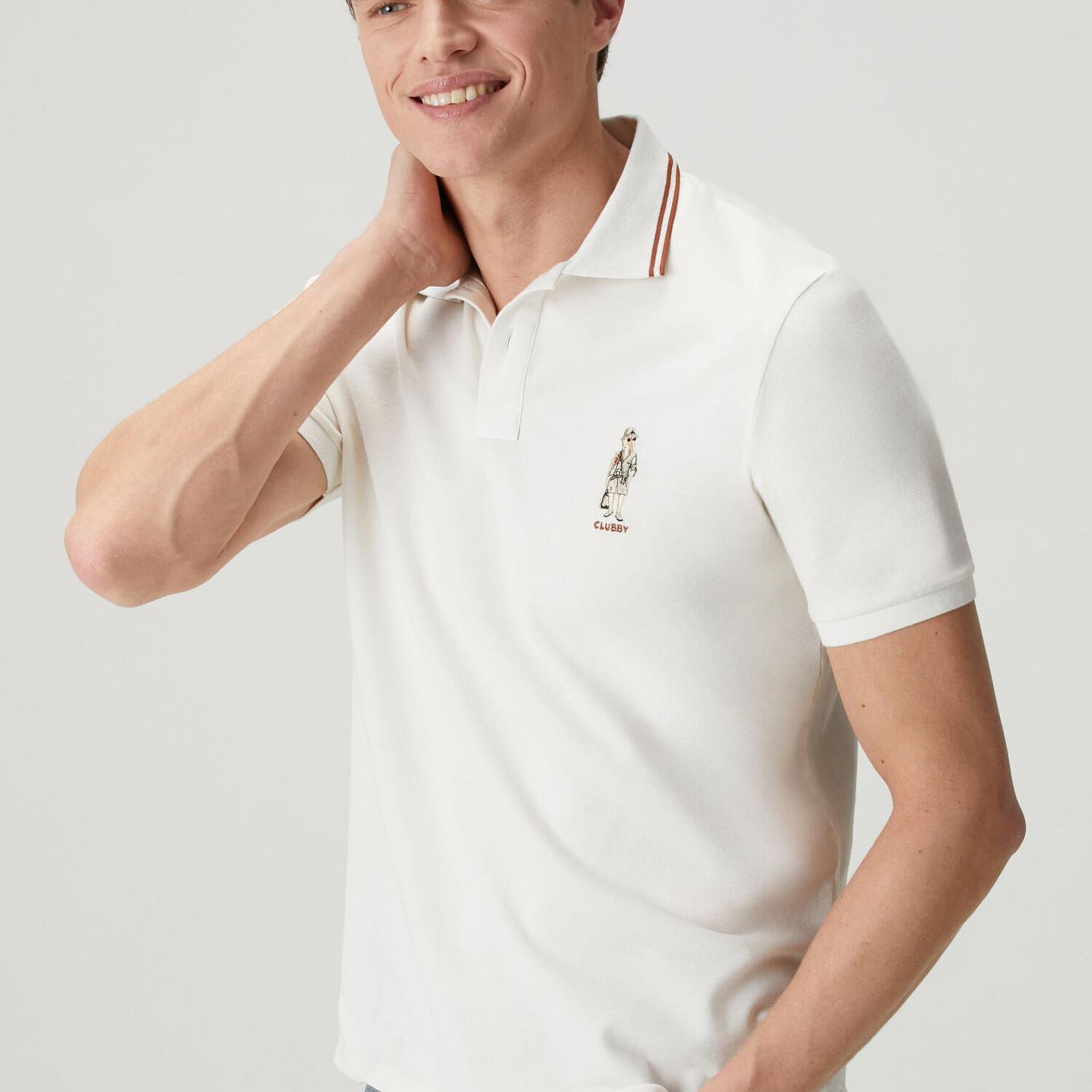 Beymen Club Erkek Kırık Beyaz Comfort Fit Clubby Pike Polo T-shirt