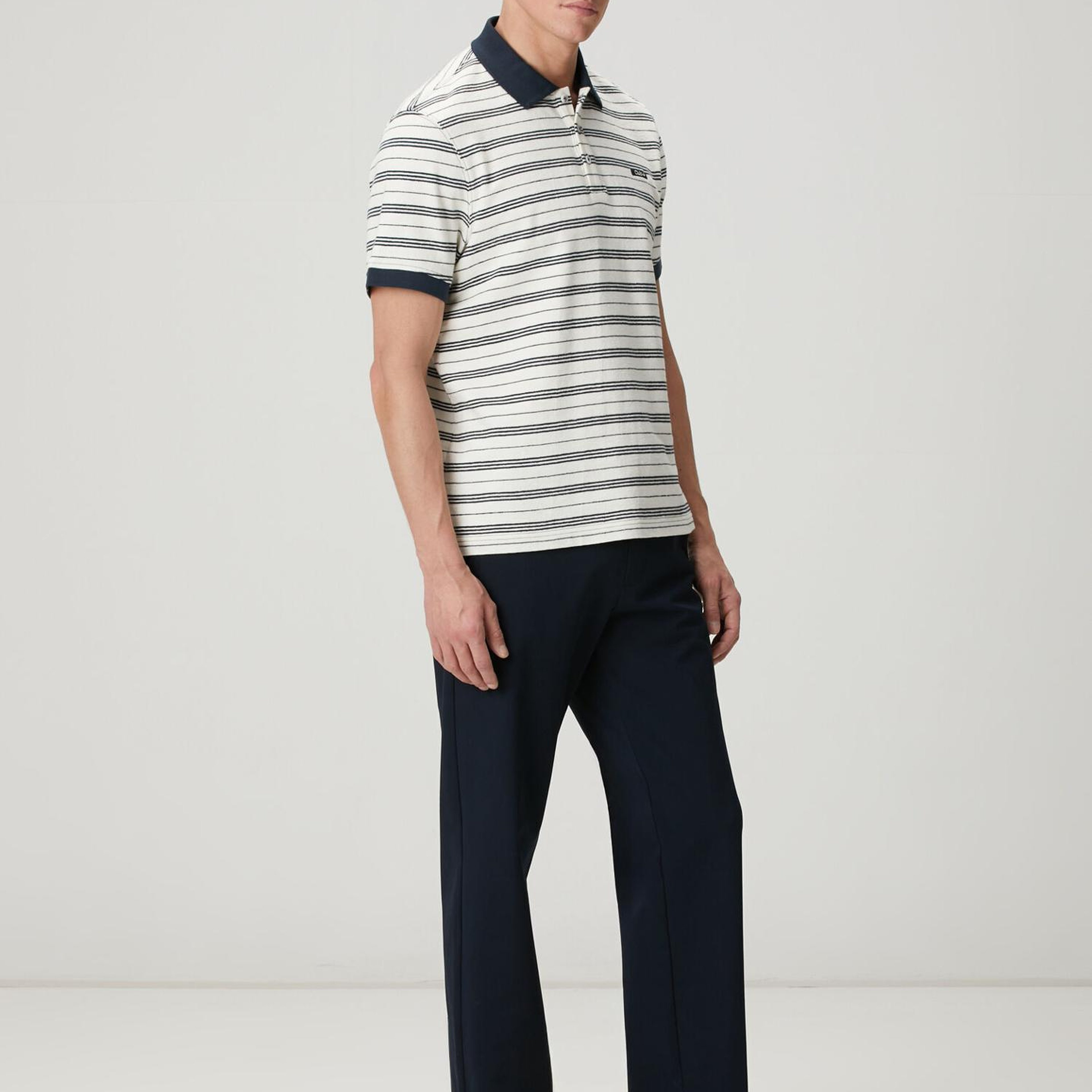Beymen Club Erkek Lacivert Beyaz Comfort Fit Çizgili Polo T-shirt