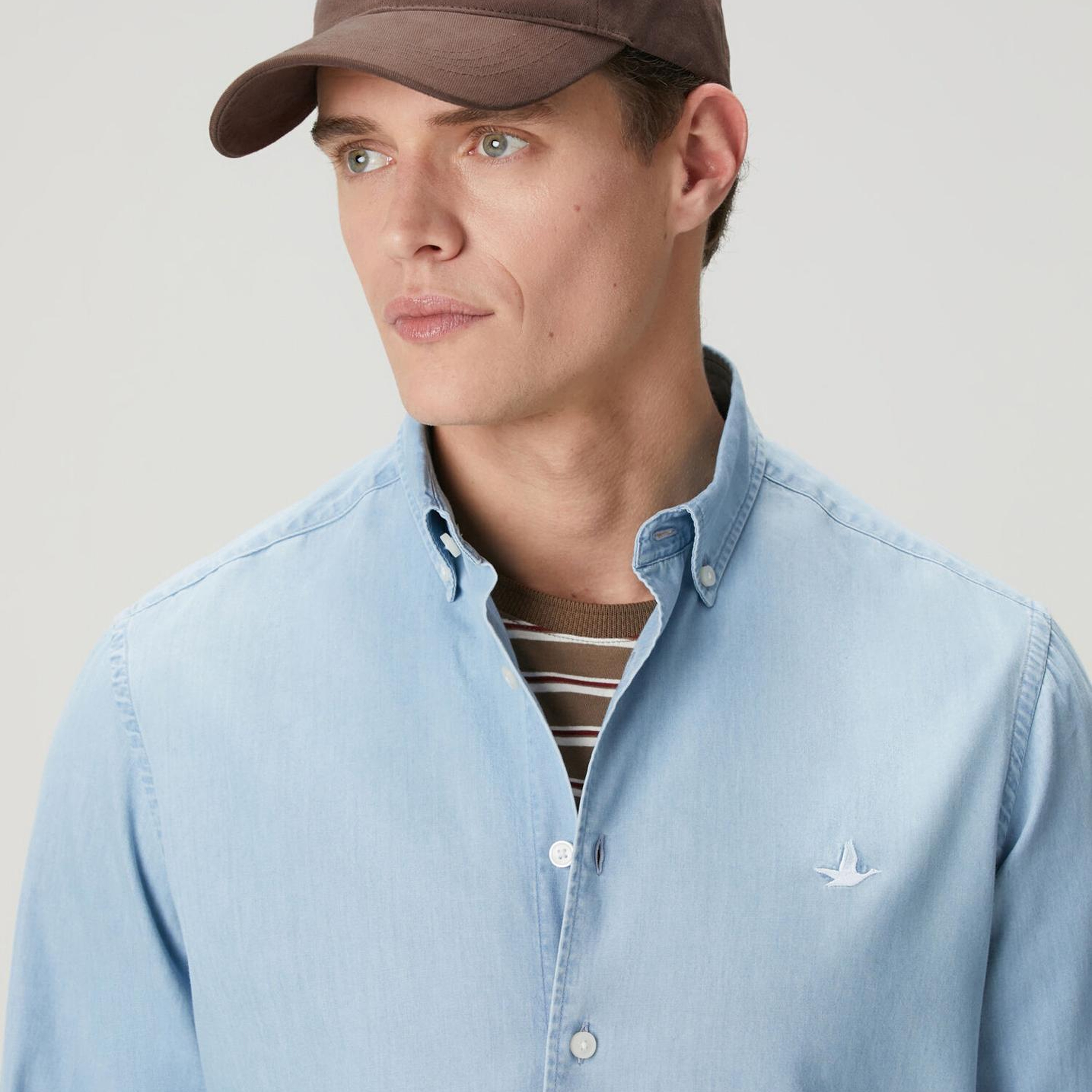 Beymen Club Erkek Kahverengi Logo Nakışlı Gabardin Şapka