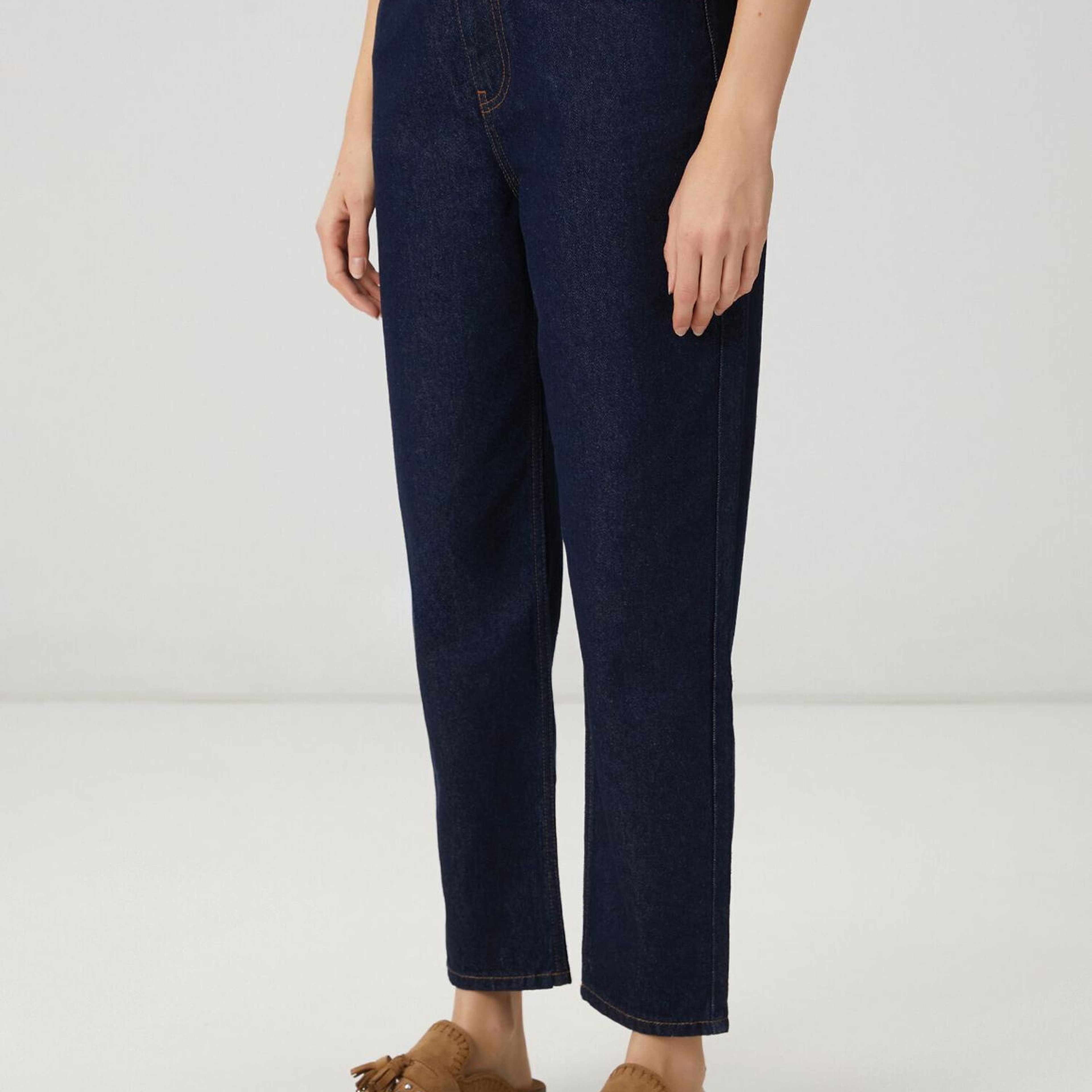 Beymen Club Kadın Mom Fit Indigo Jean Pantolon
