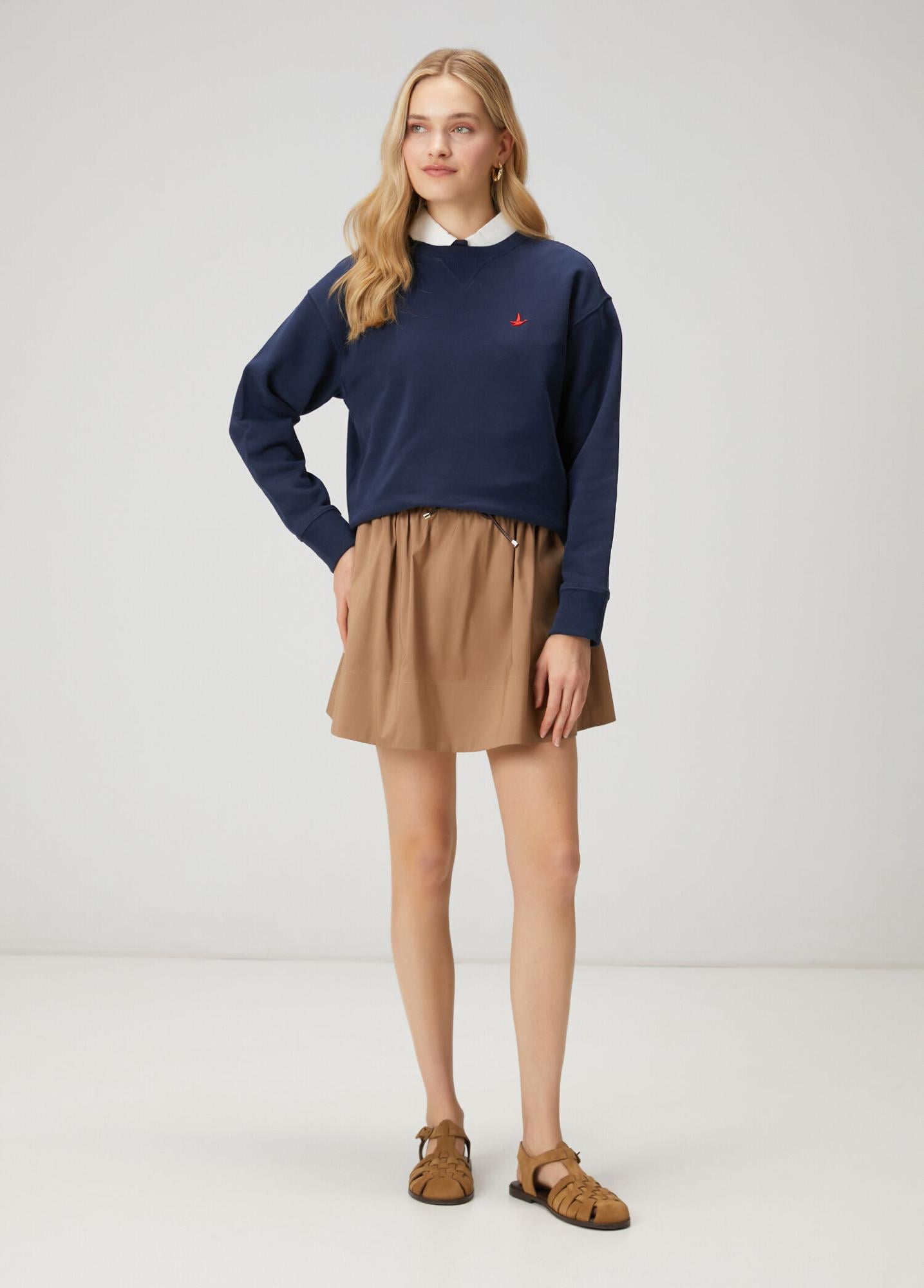 Beymen Club Kadın Lacivert Basic Sweatshirt