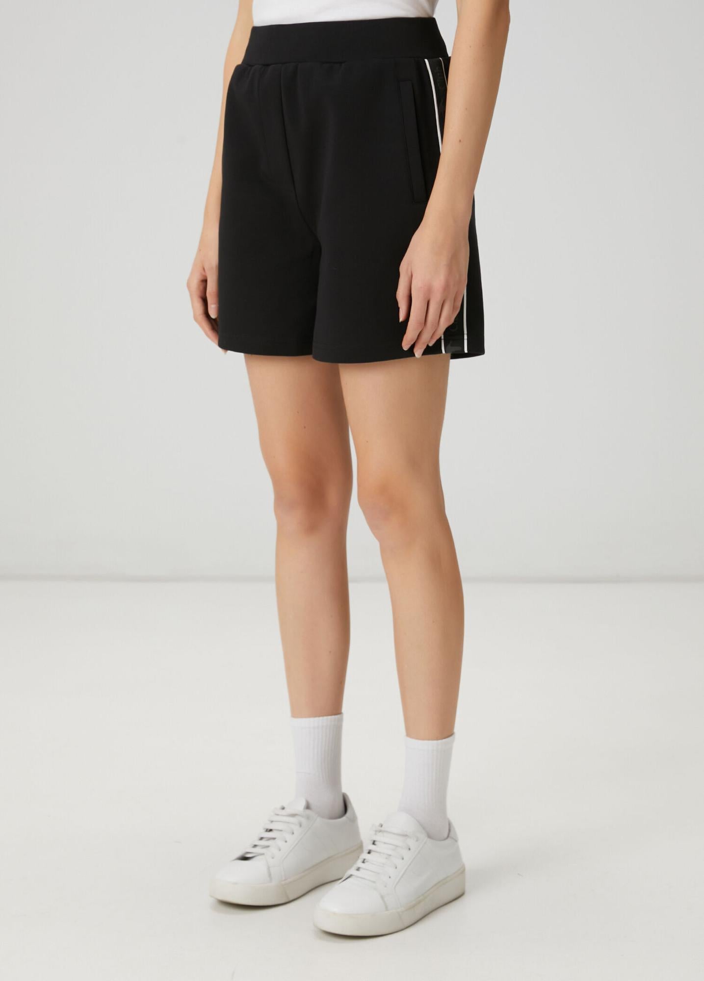 Beymen Club Kadın Siyah Club Şeritli Jersey Şort