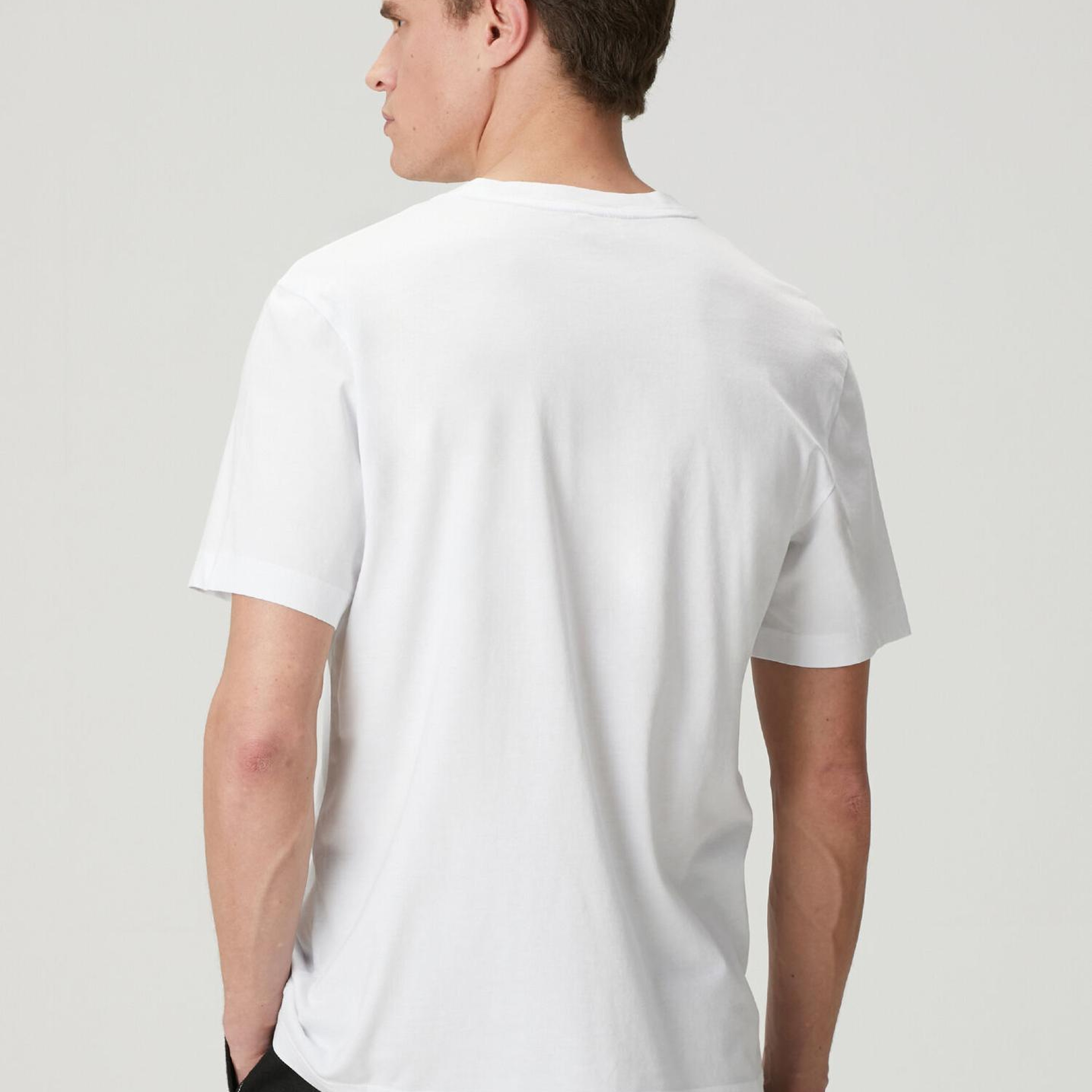 Beymen Club Erkek Relax Fit Beyaz Kaz Artwork T-shirt