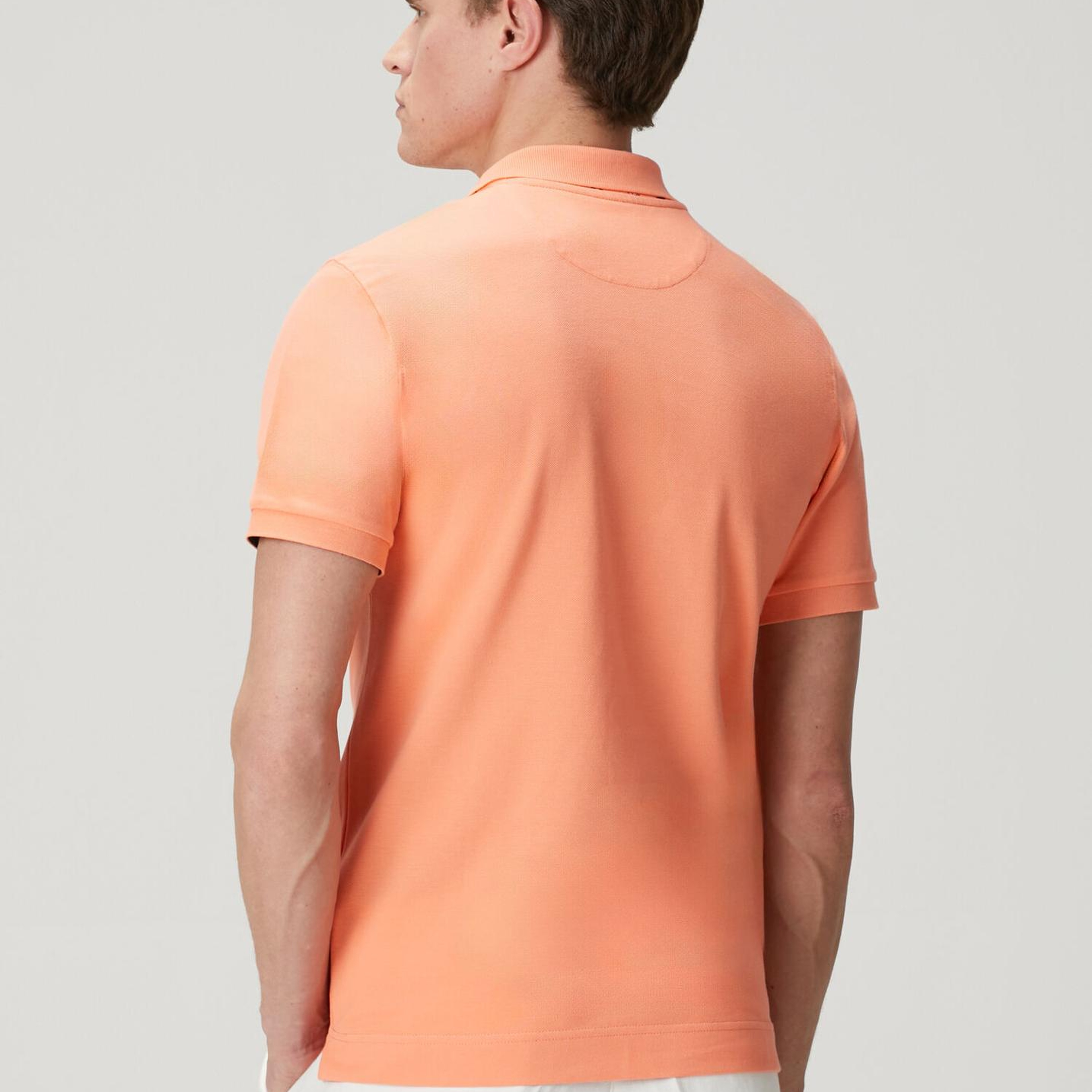Beymen Club Erkek Slim Fit Somon Yaka Altı Baskılı Basic Polo Tshirt
