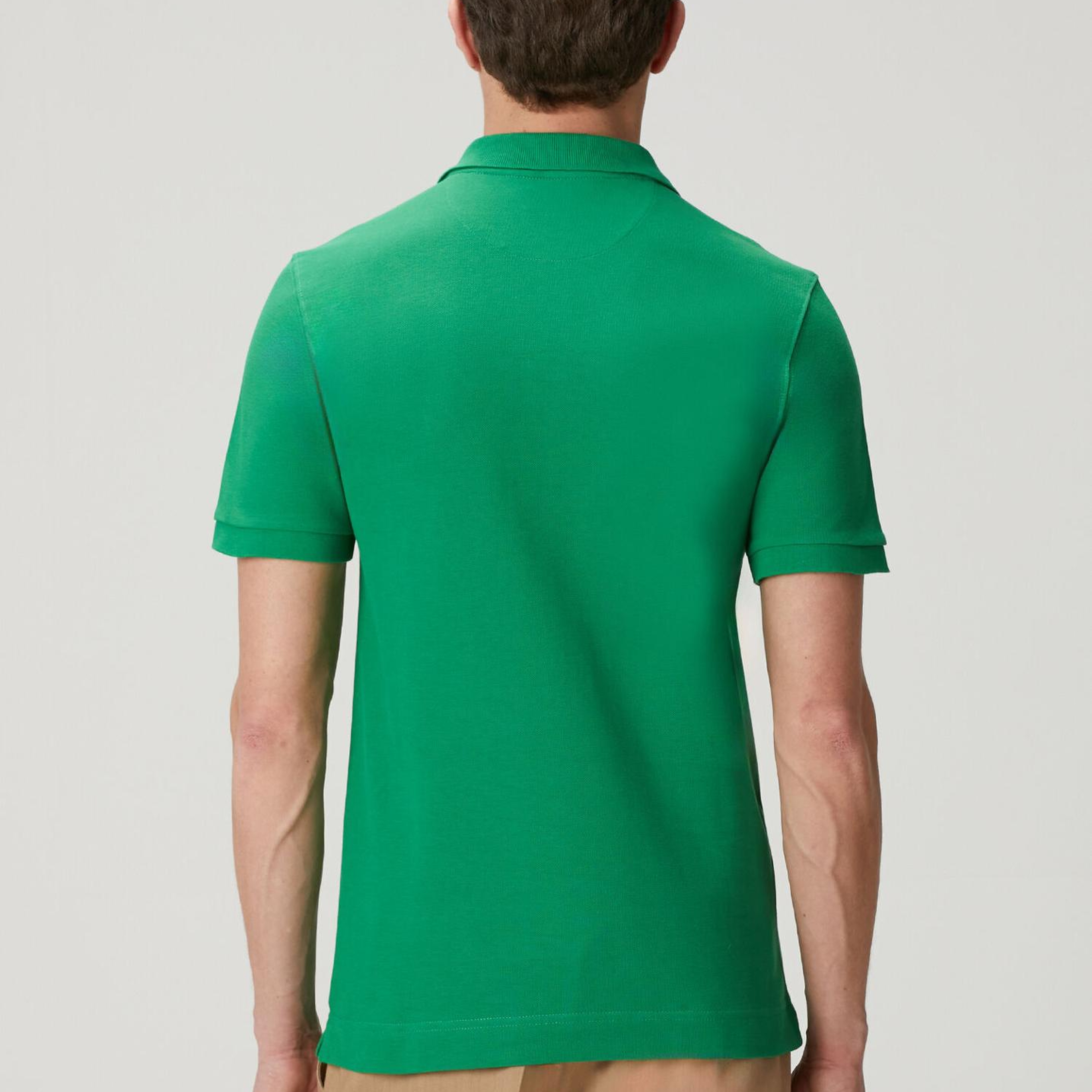 Beymen Club Erkek Slim Fit Yeşil Yaka Altı Baskılı Basic Polo Tshirt