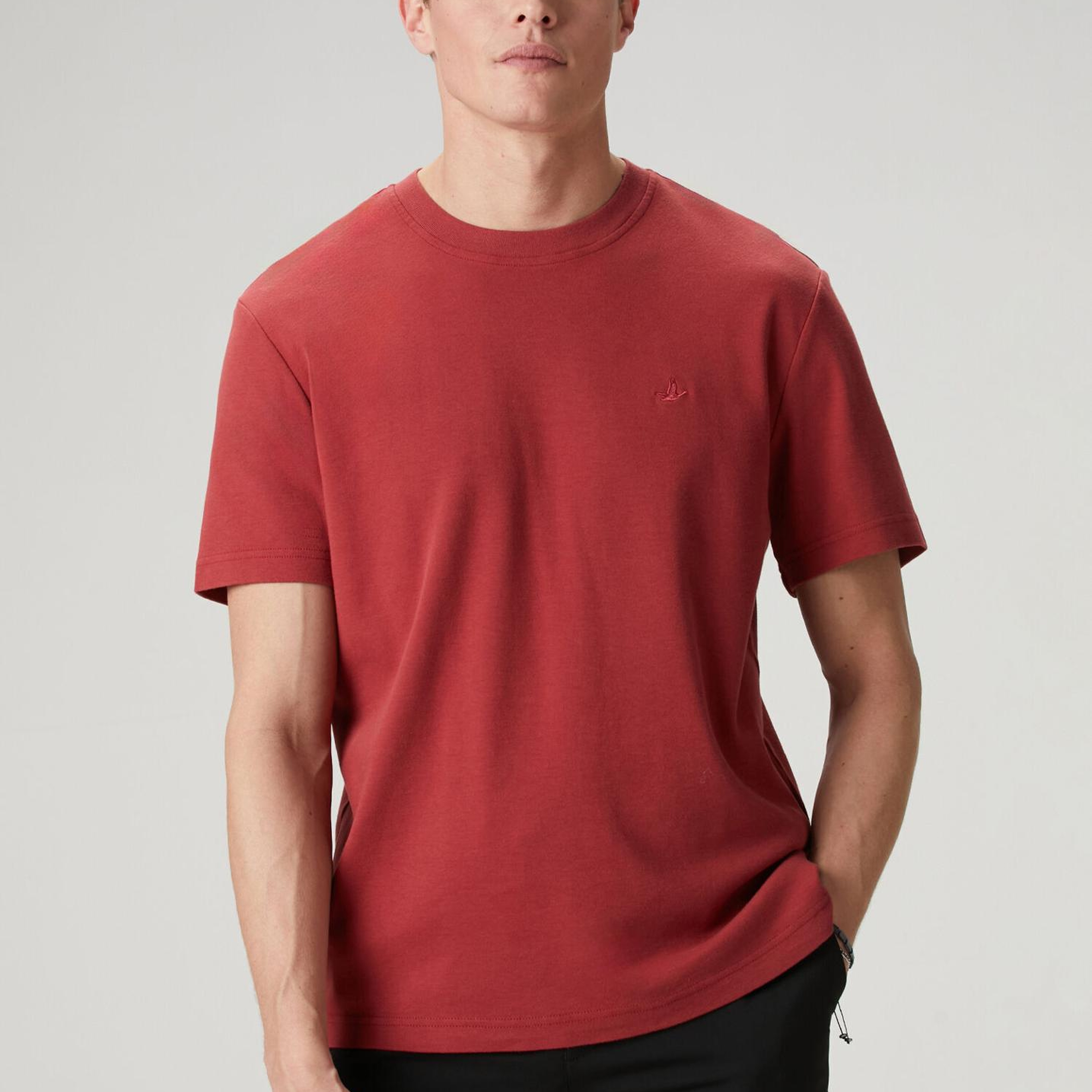 Beymen Club Erkek Mürdüm Relax Fit Interlock Basic T-shirt