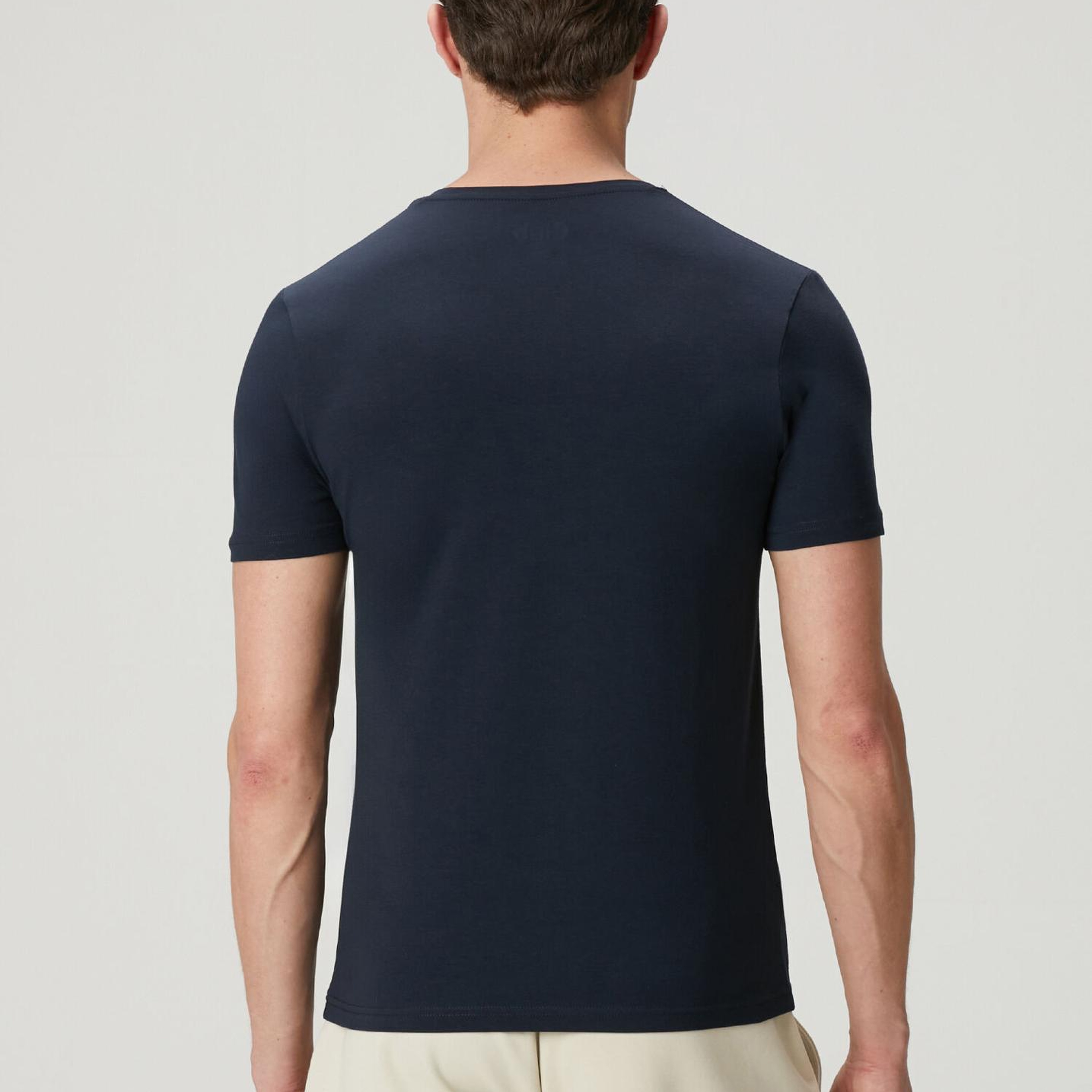 Beymen Club Erkek Regular Fit Lacivert Elastanlı Basic T-shirt