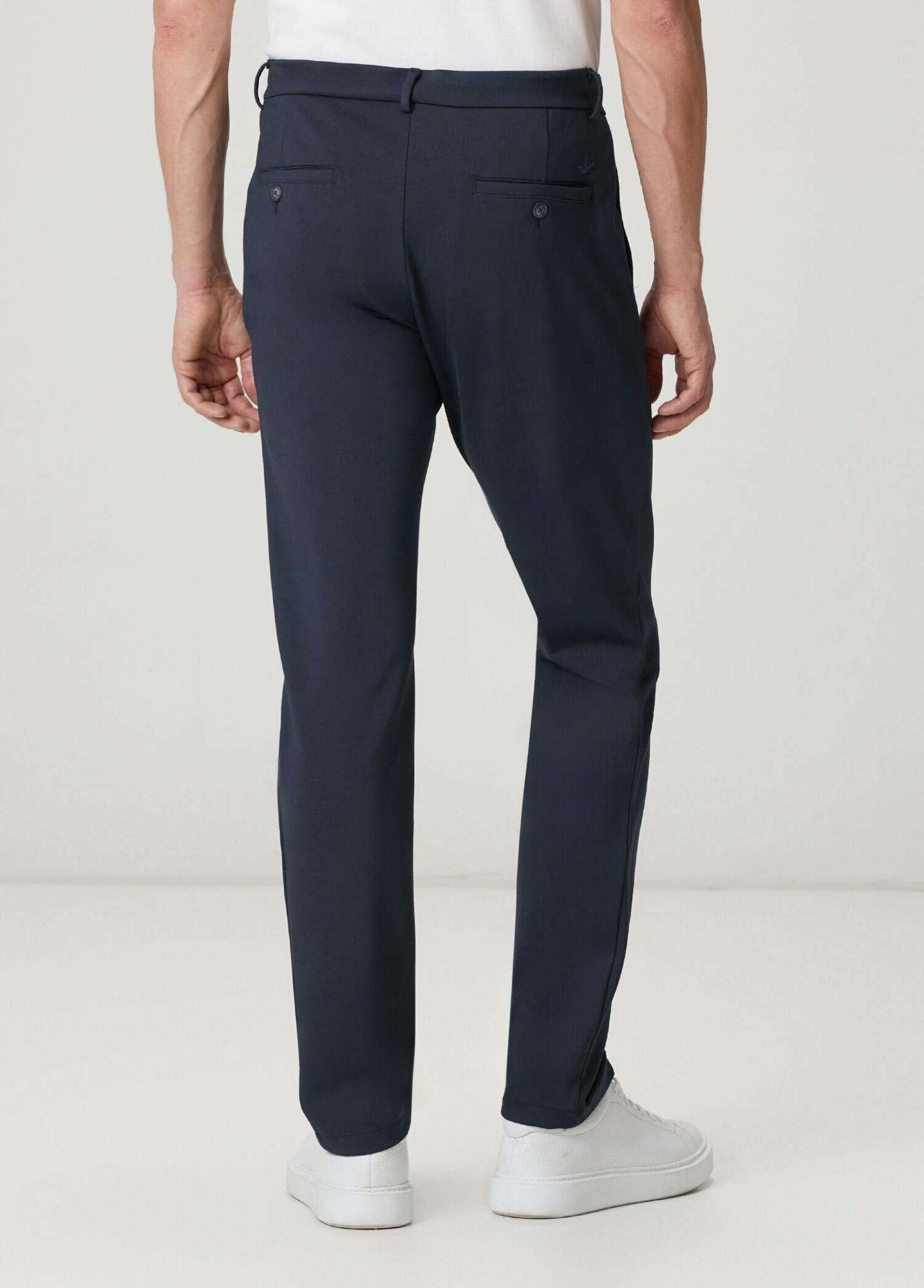Beymen Club Erkek Lacivert Beli Kordonlu Örme Chino Pantolon