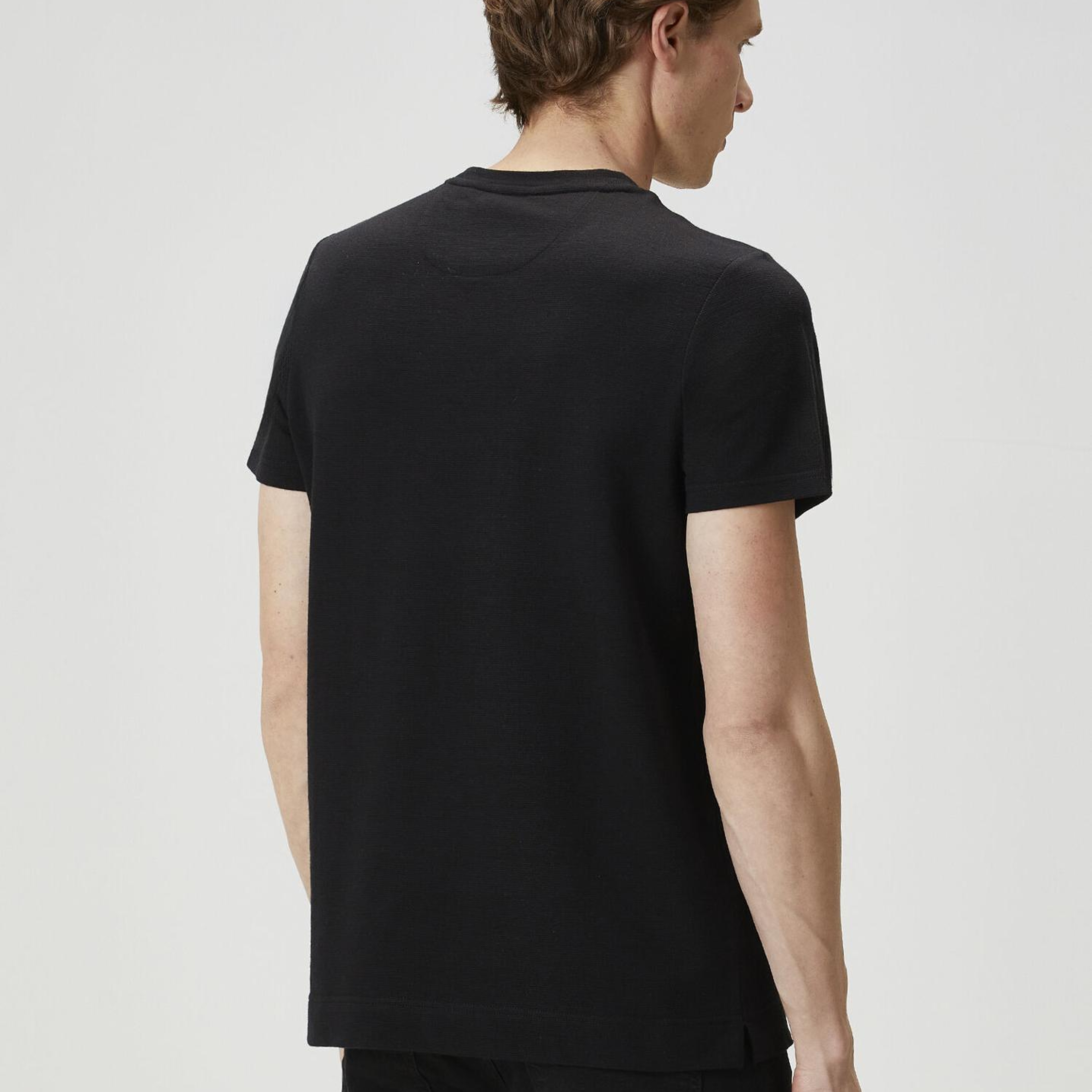 Beymen Club Erkek Relax Fit Siyah Flam Görünümlü T-shirt