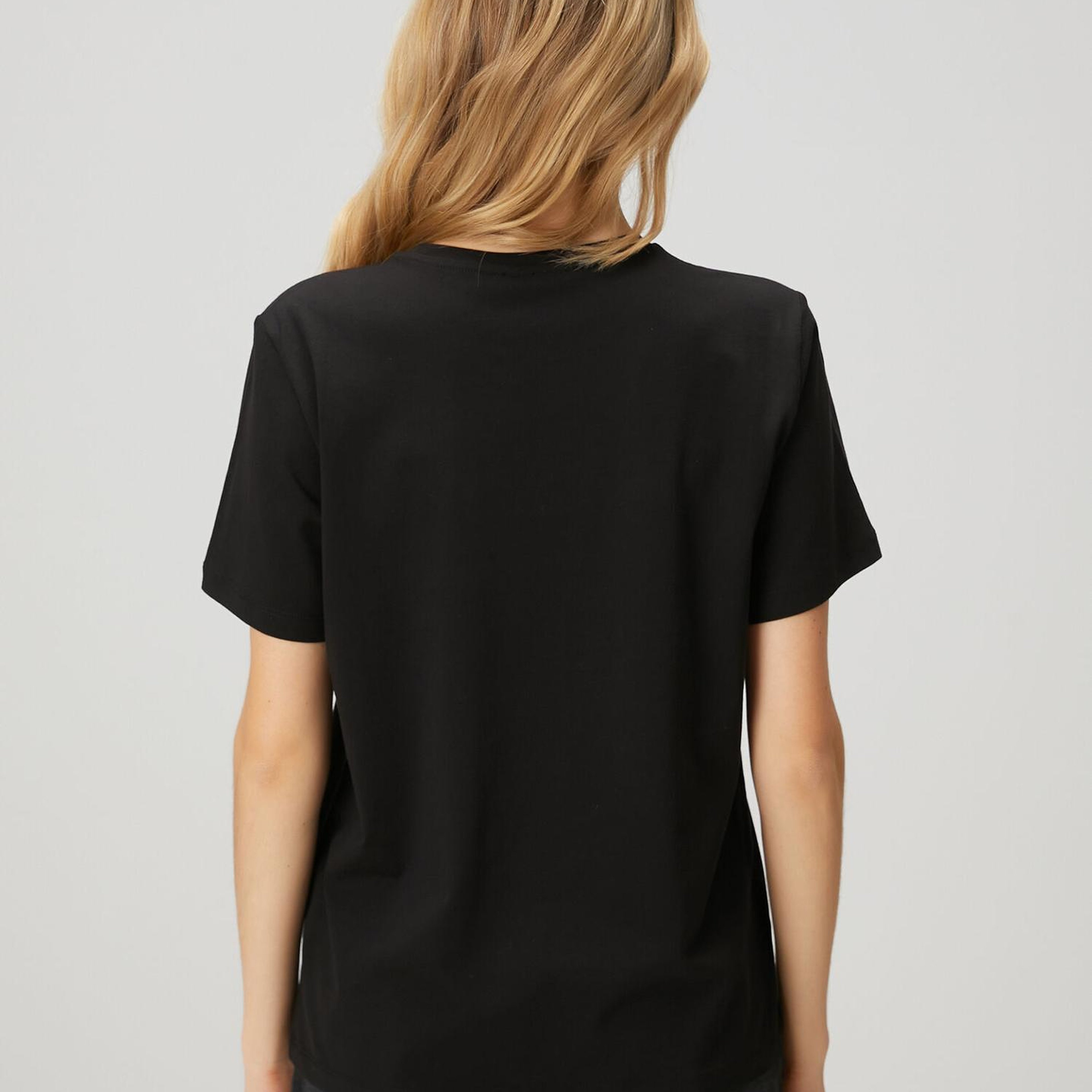 Beymen Club Kadın Siyah Zincir Logolu T-shirt