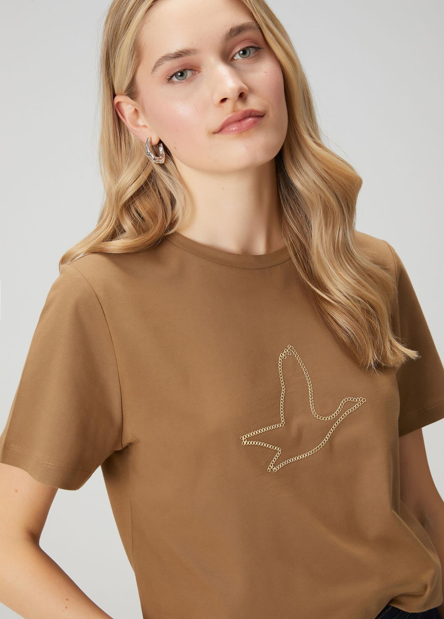Beymen Club Kadın Haki Zincir Logolu T-shirt