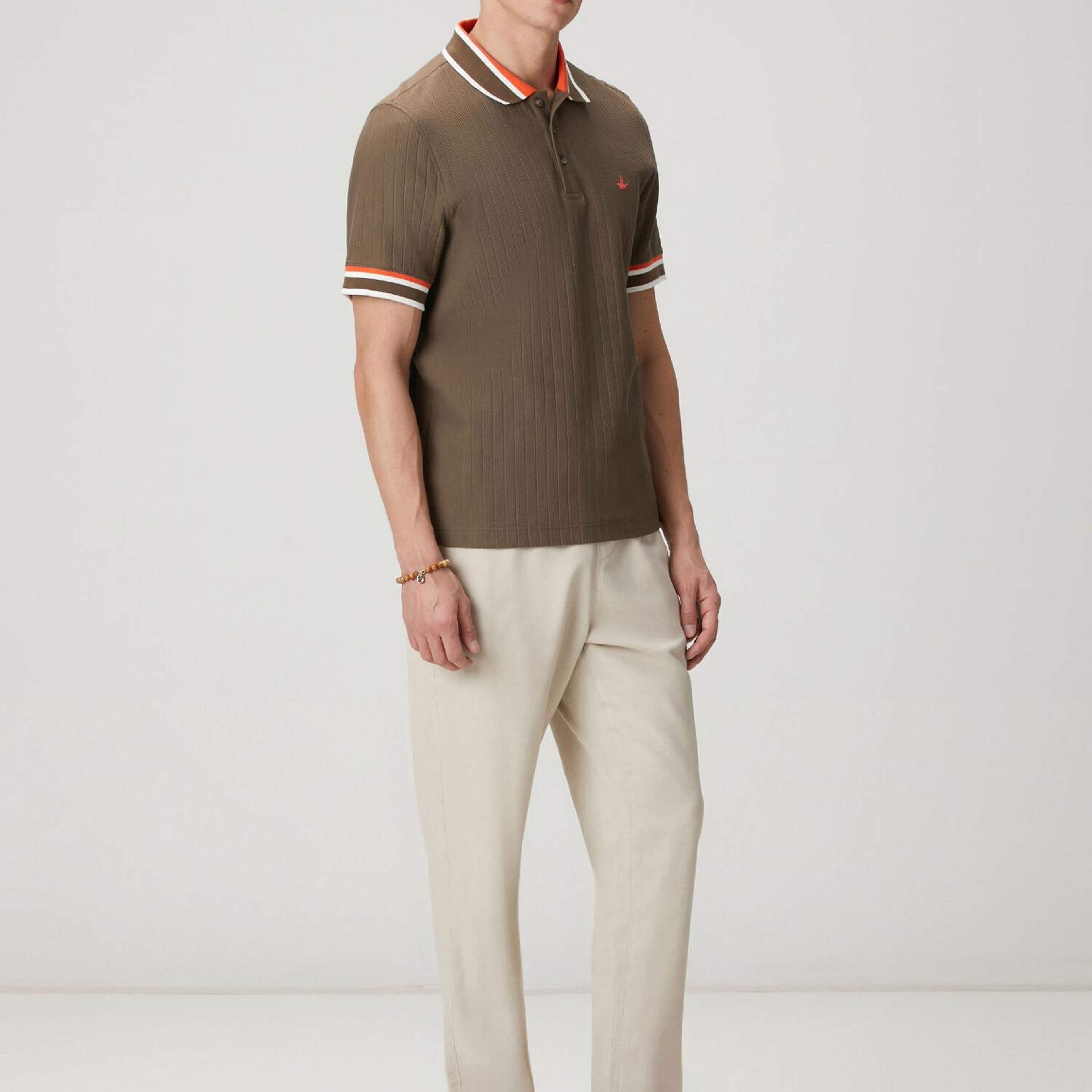 Beymen Club Erkek Kahverengi Comfort Fit Dokulu Polo T-shirt