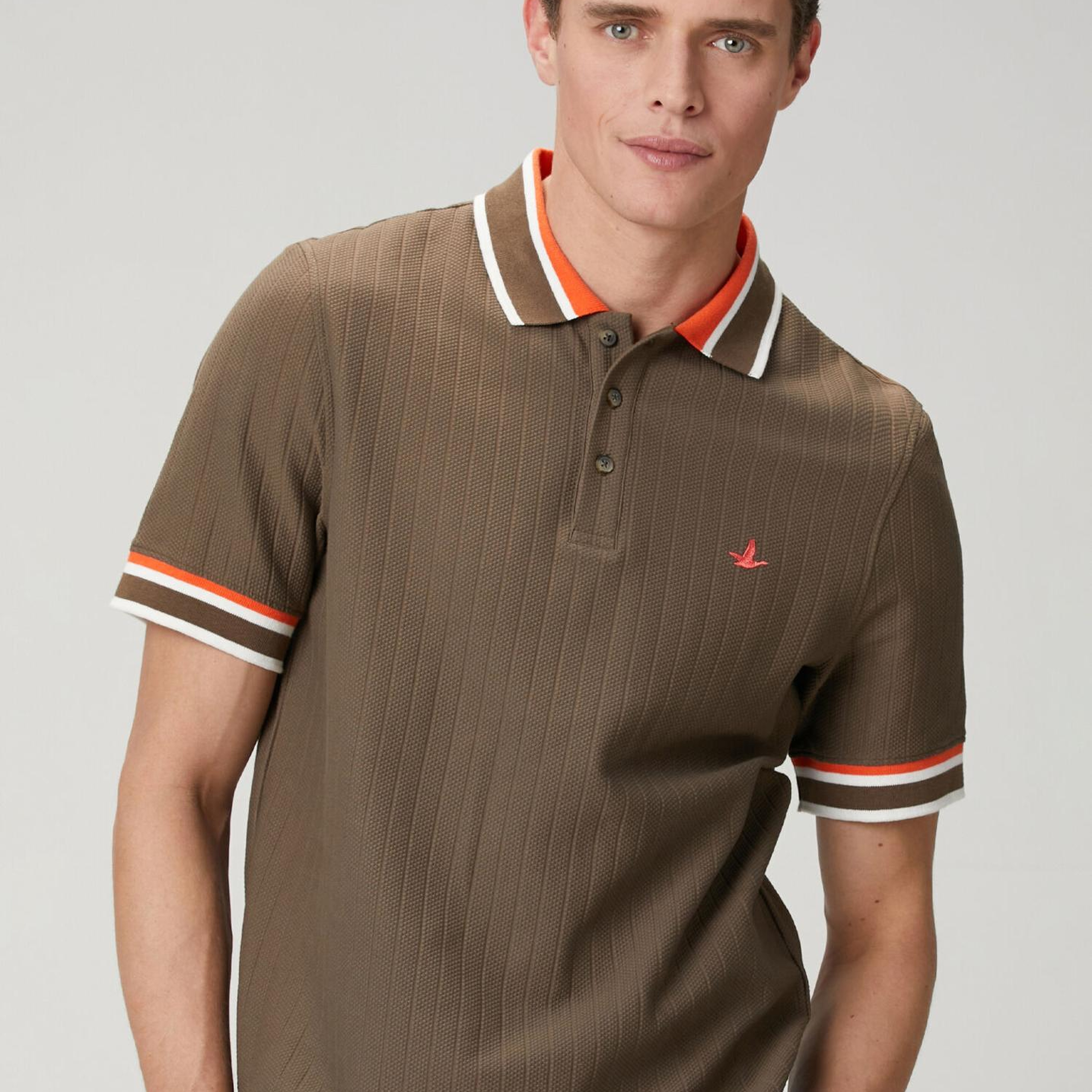 Beymen Club Erkek Kahverengi Comfort Fit Dokulu Polo T-shirt