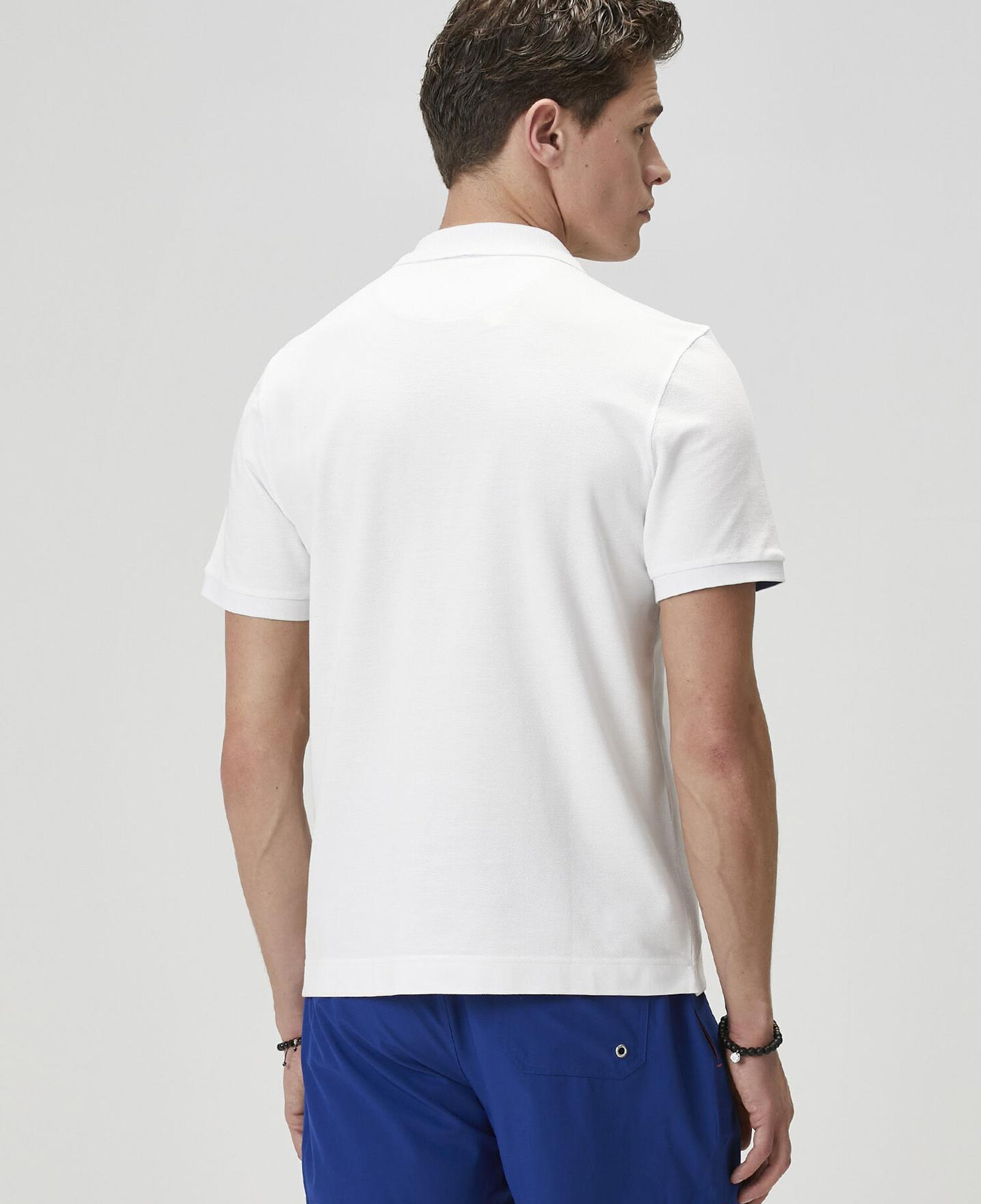 Beymen Club Erkek Comfort Fit Beyaz Yaka Altı Baskılı Polo T-shirt