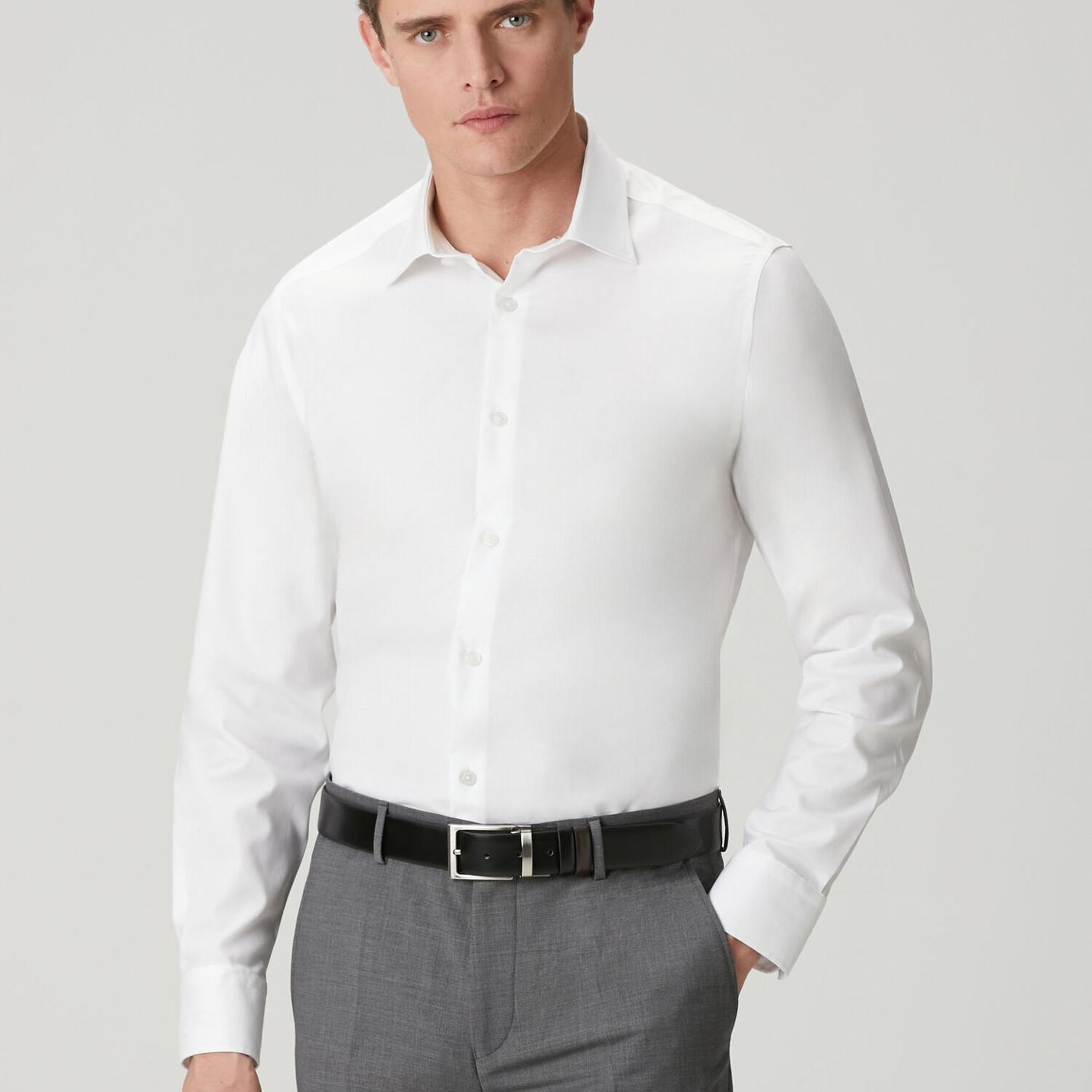 Beymen Club Erkek Beyaz Comfort Fit Twill Non-Iron Gömlek
