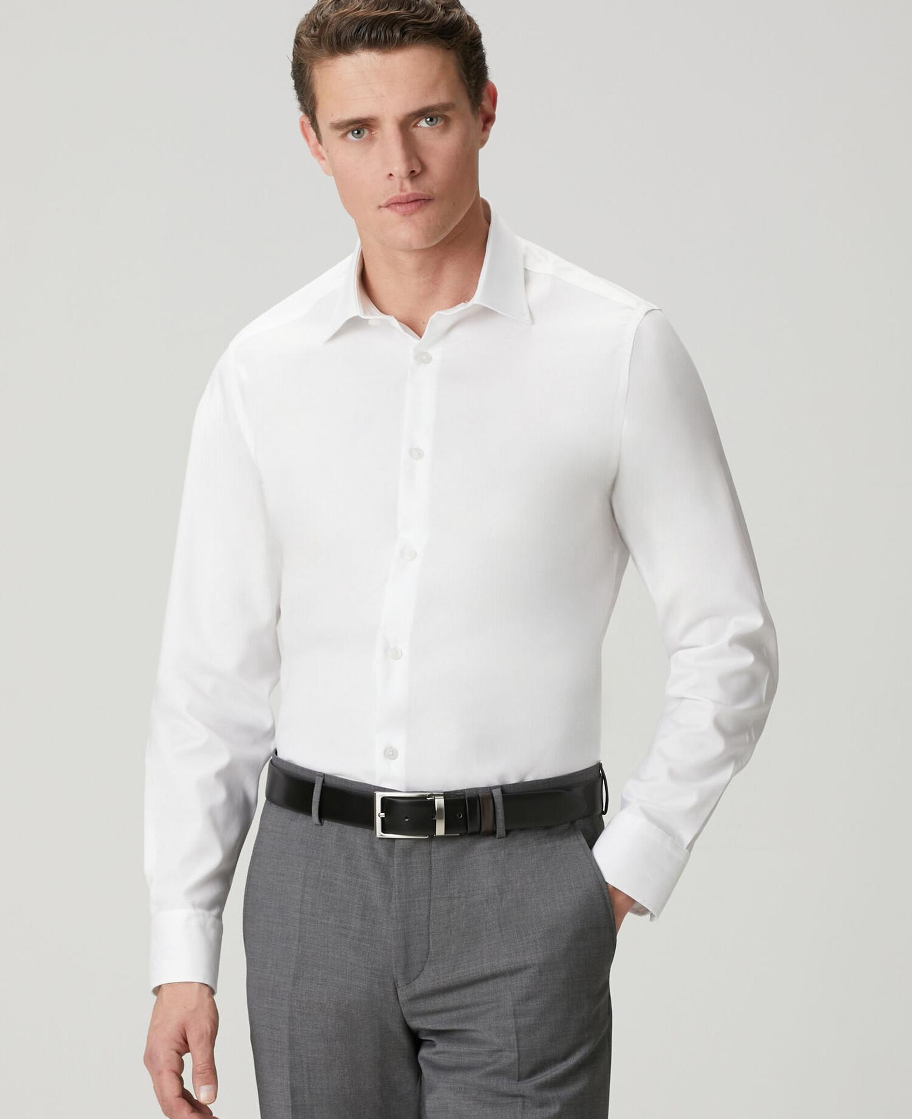 Beymen Club Erkek Beyaz Comfort Fit Twill Non-Iron Gömlek