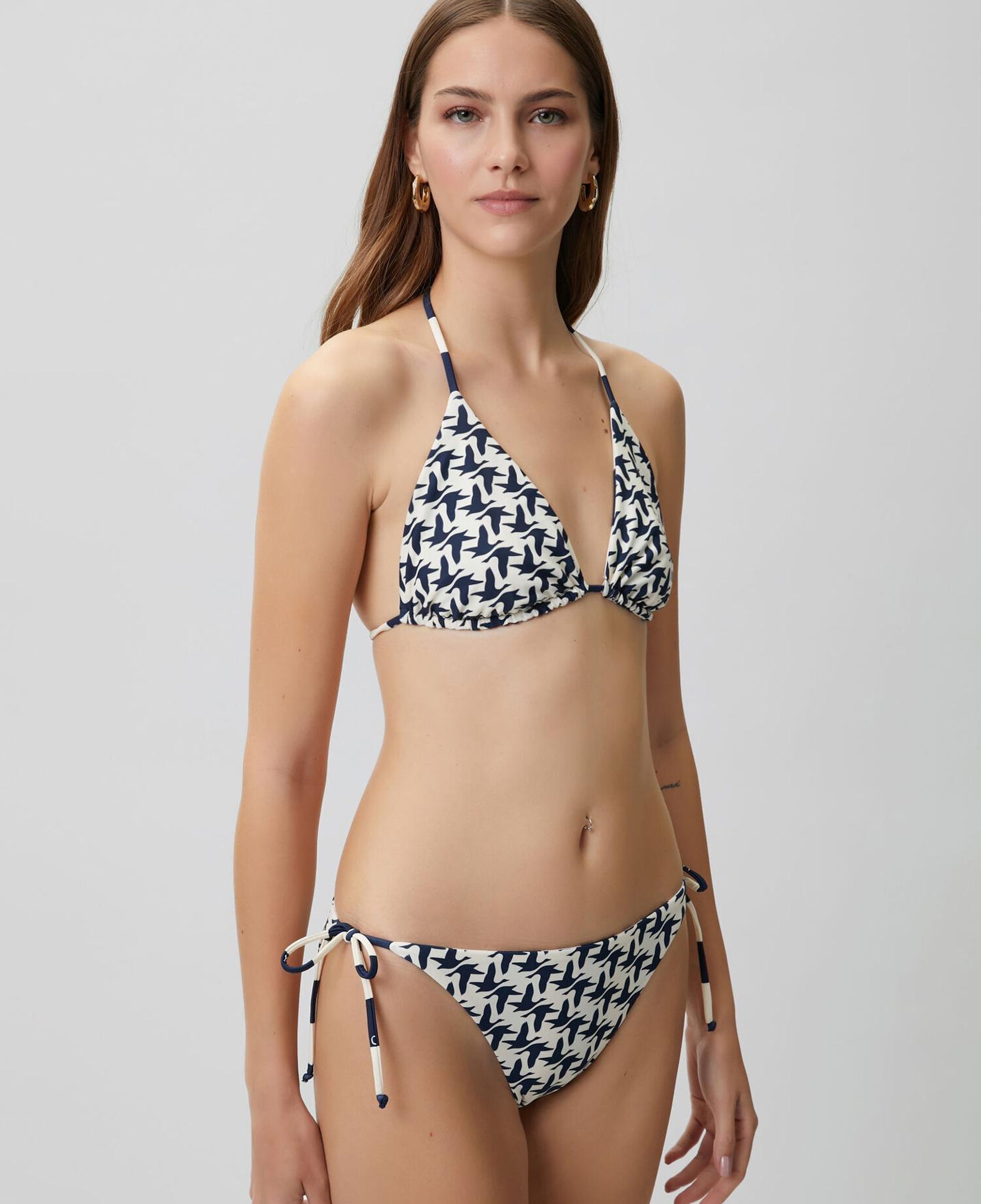 Beymen Club Kadın Lacivert Beyaz Çift Taraflı Bikini Üstü