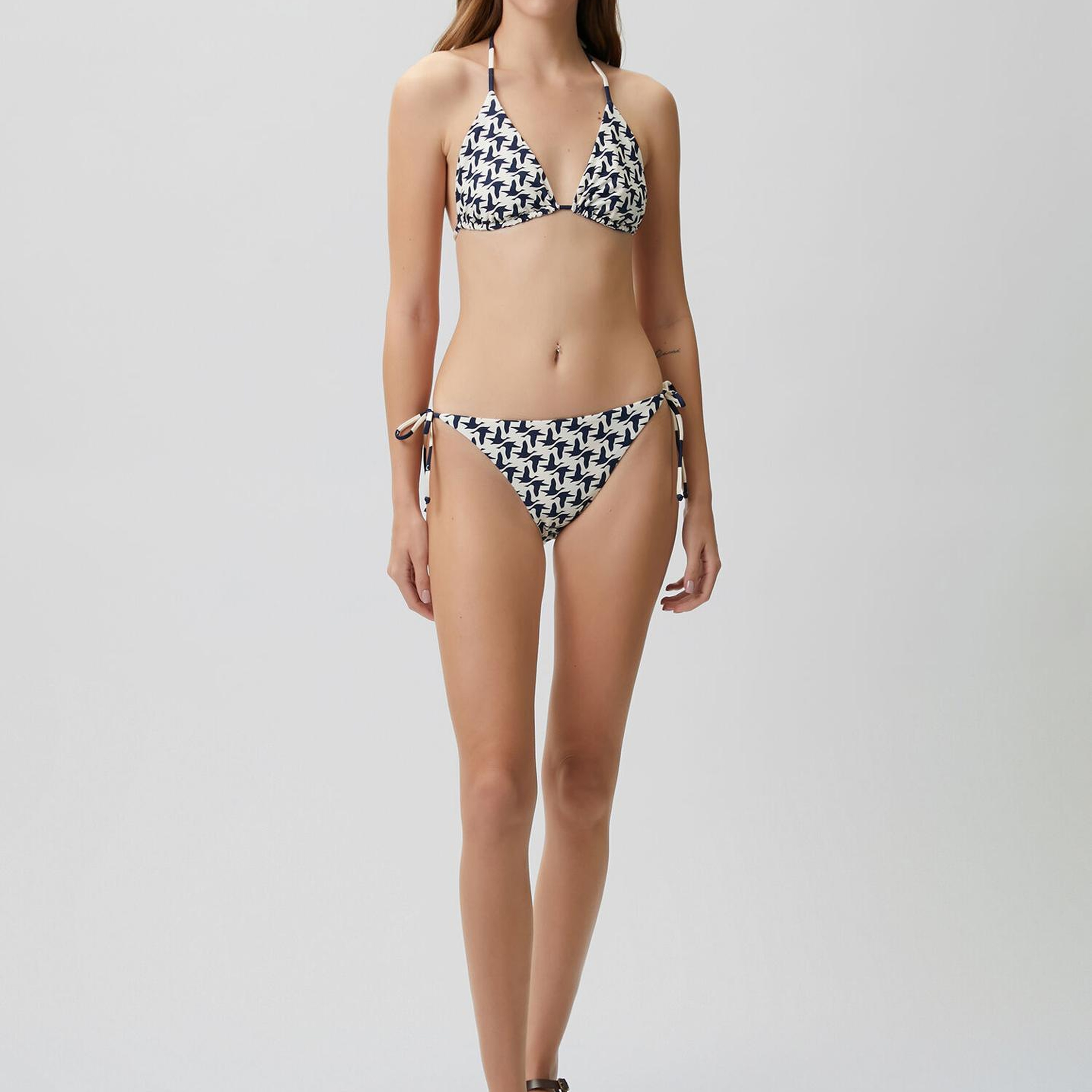 Beymen Club Kadın Lacivert Beyaz Çift Taraflı Bikini Altı